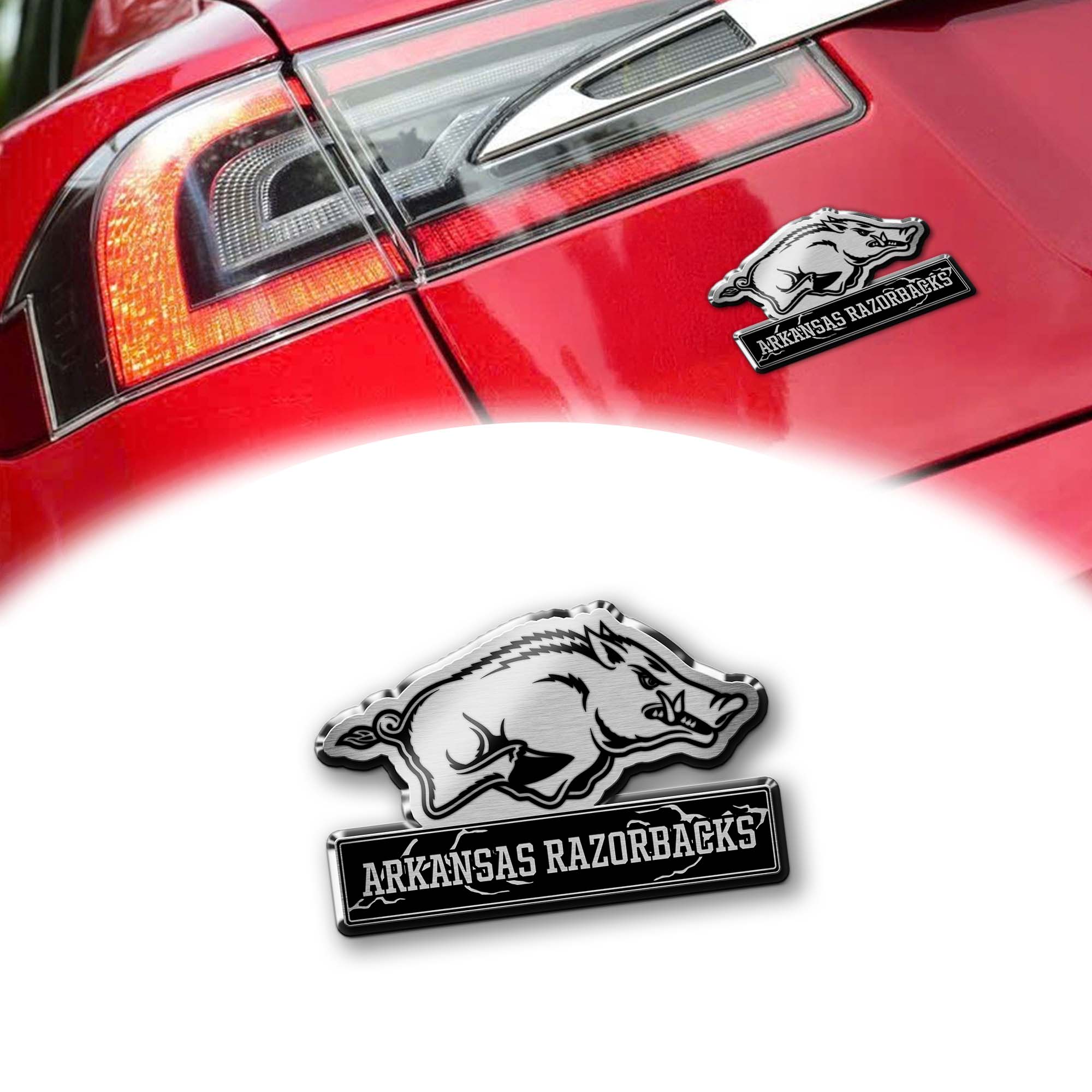 Arkansas Razorbacks Laser Engraved Car PT74644