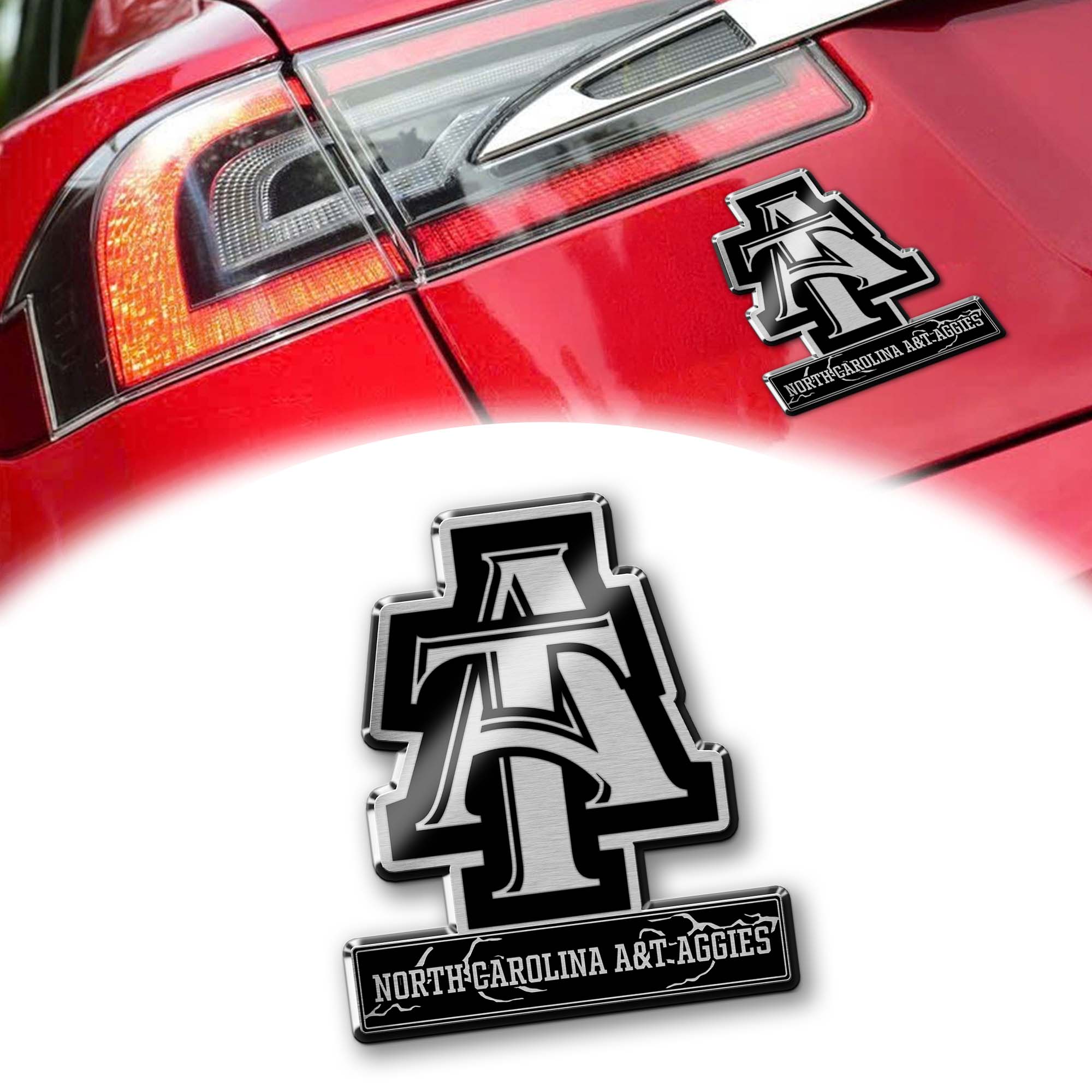North Carolina A&T Aggies Laser Engraved Car PT74675