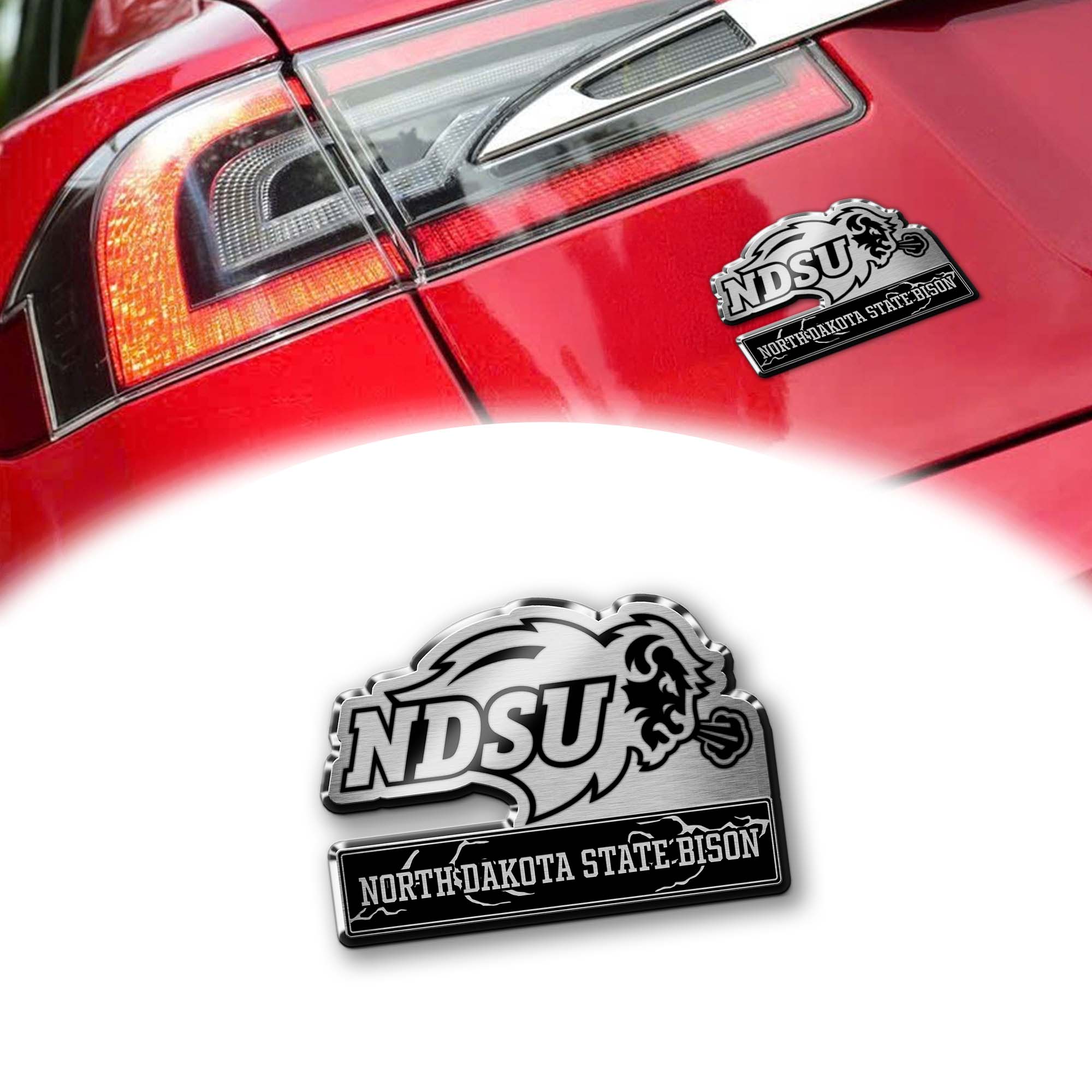 North Dakota State Bison Laser Engraved Car PT74677