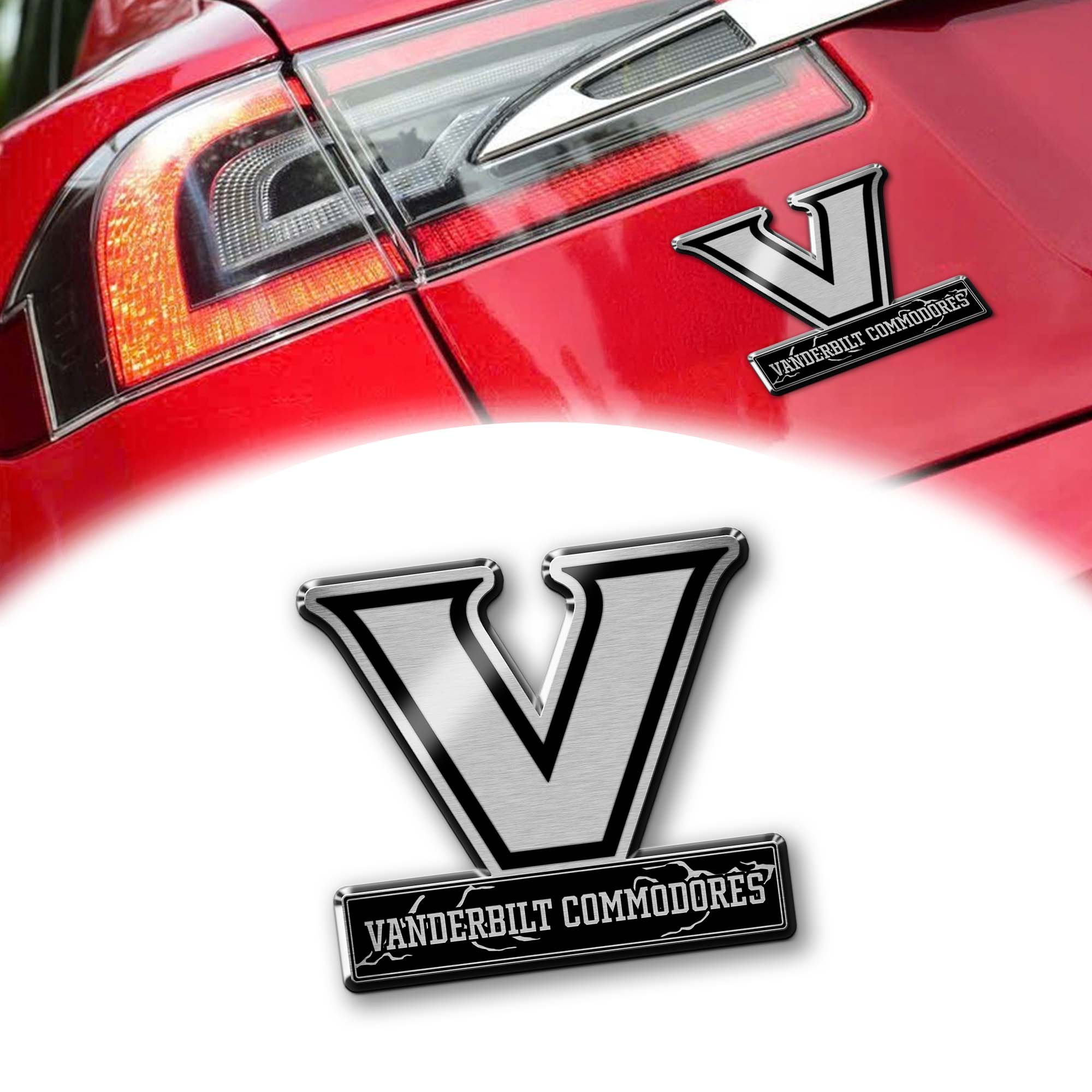 Vanderbilt Commodores Laser Engraved Car PT74696