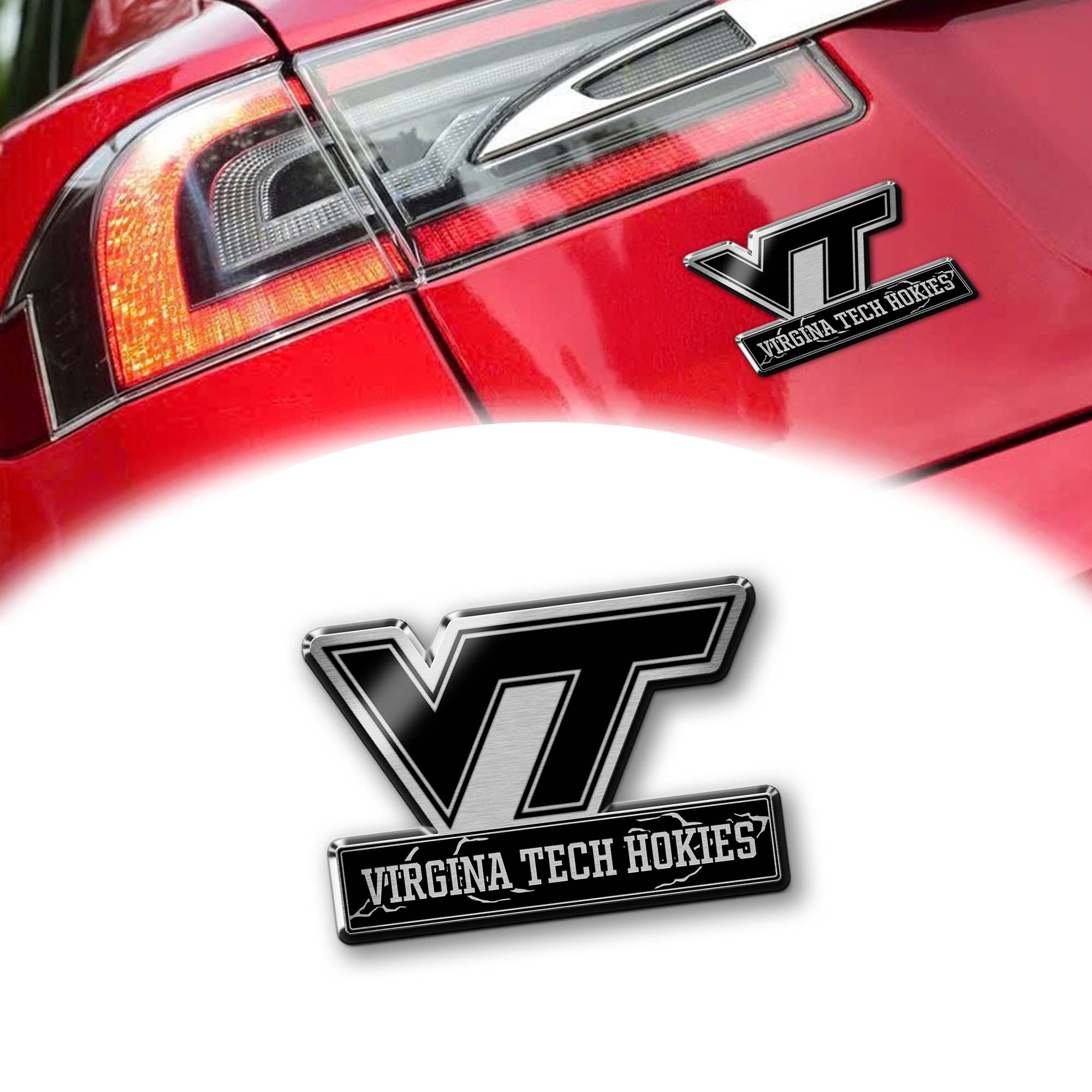 Virgina Tech Hokies Laser Engraved Car PT74697