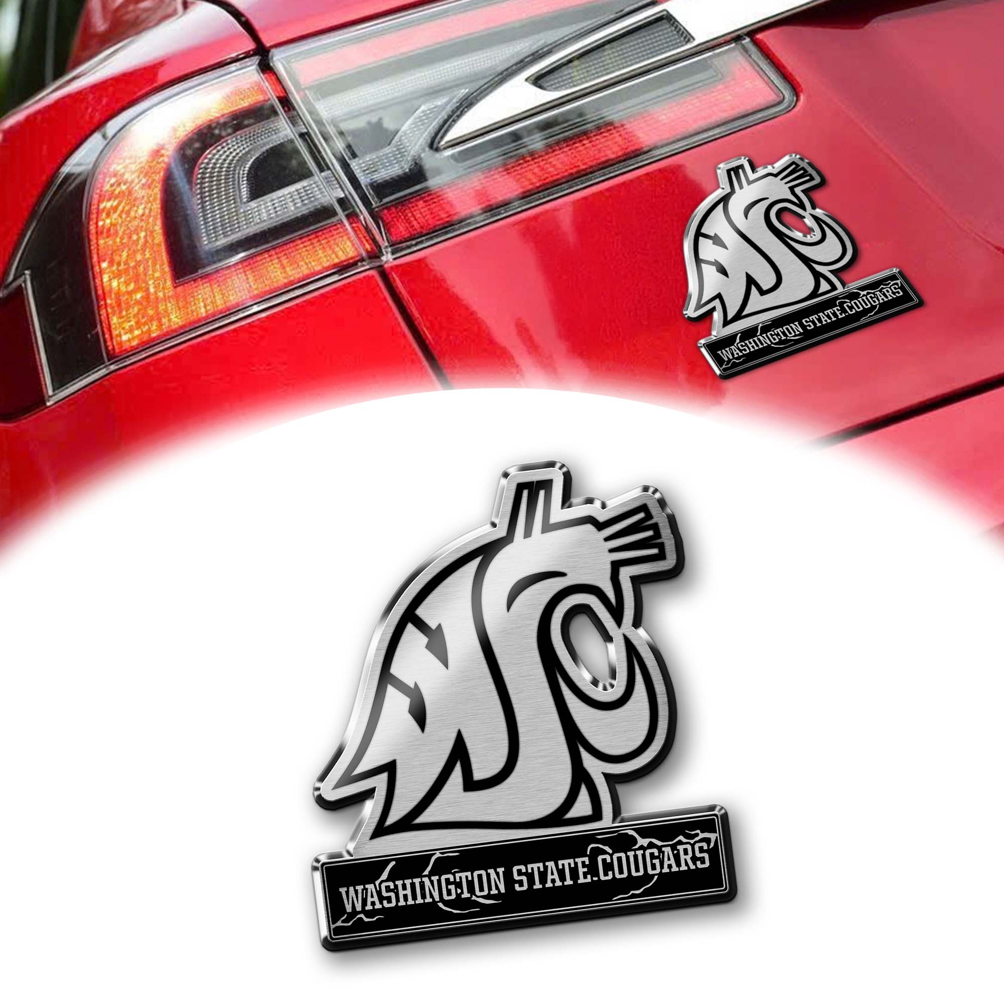 Washington State Cougars Laser Engraved Car PT74700