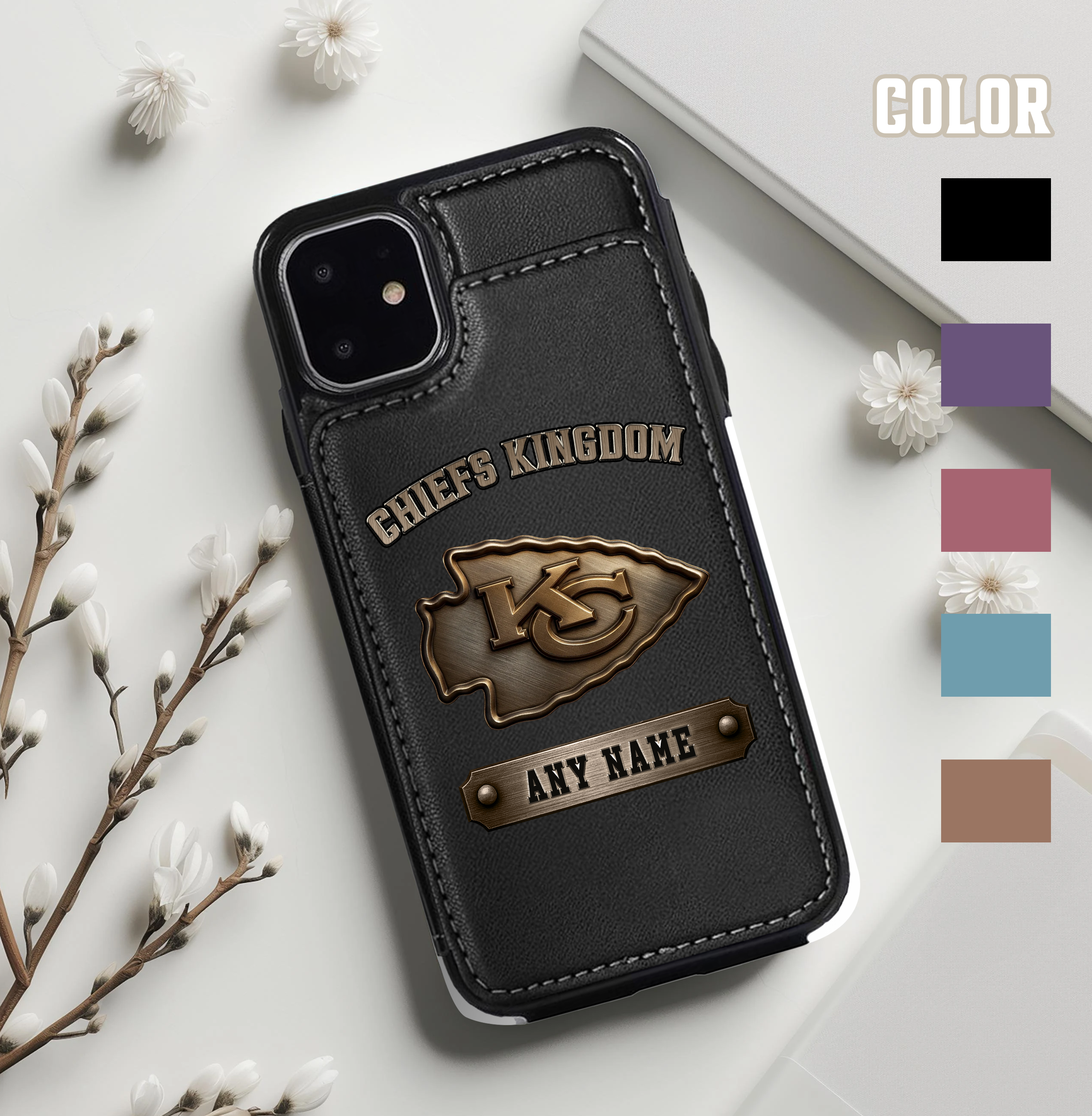 Kansas City Chiefs Leather Flip Wallet Phone Case PT74722