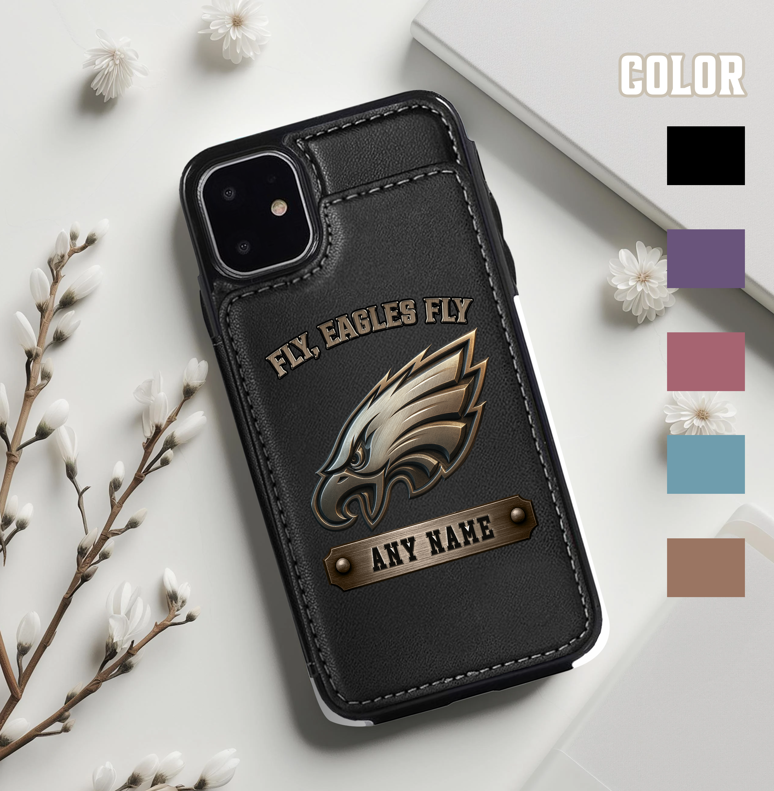 Philadelphia Eagles Leather Flip Wallet Phone Case PT74704