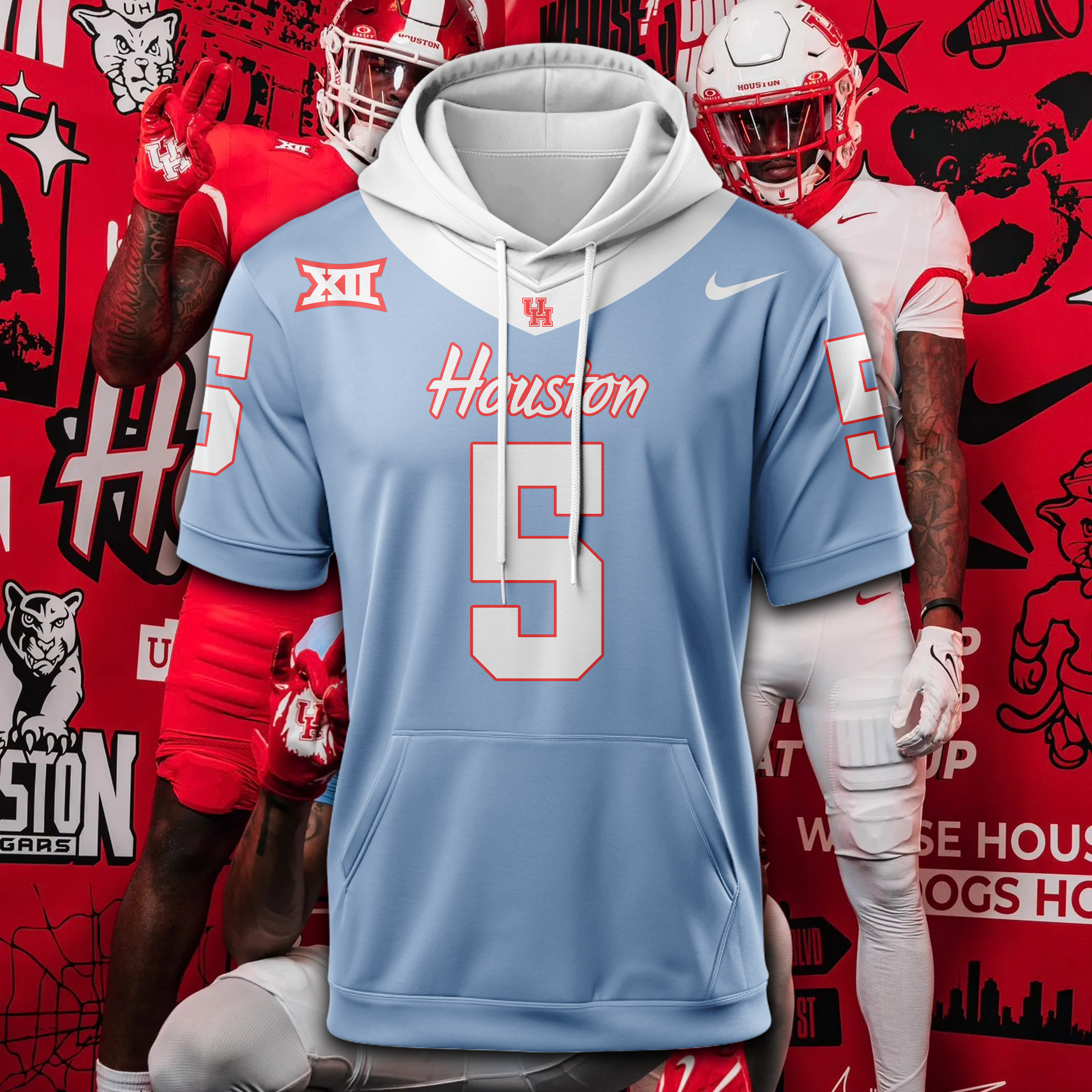Houston Cougars football Oilers Hoodie 2025 PT74756
