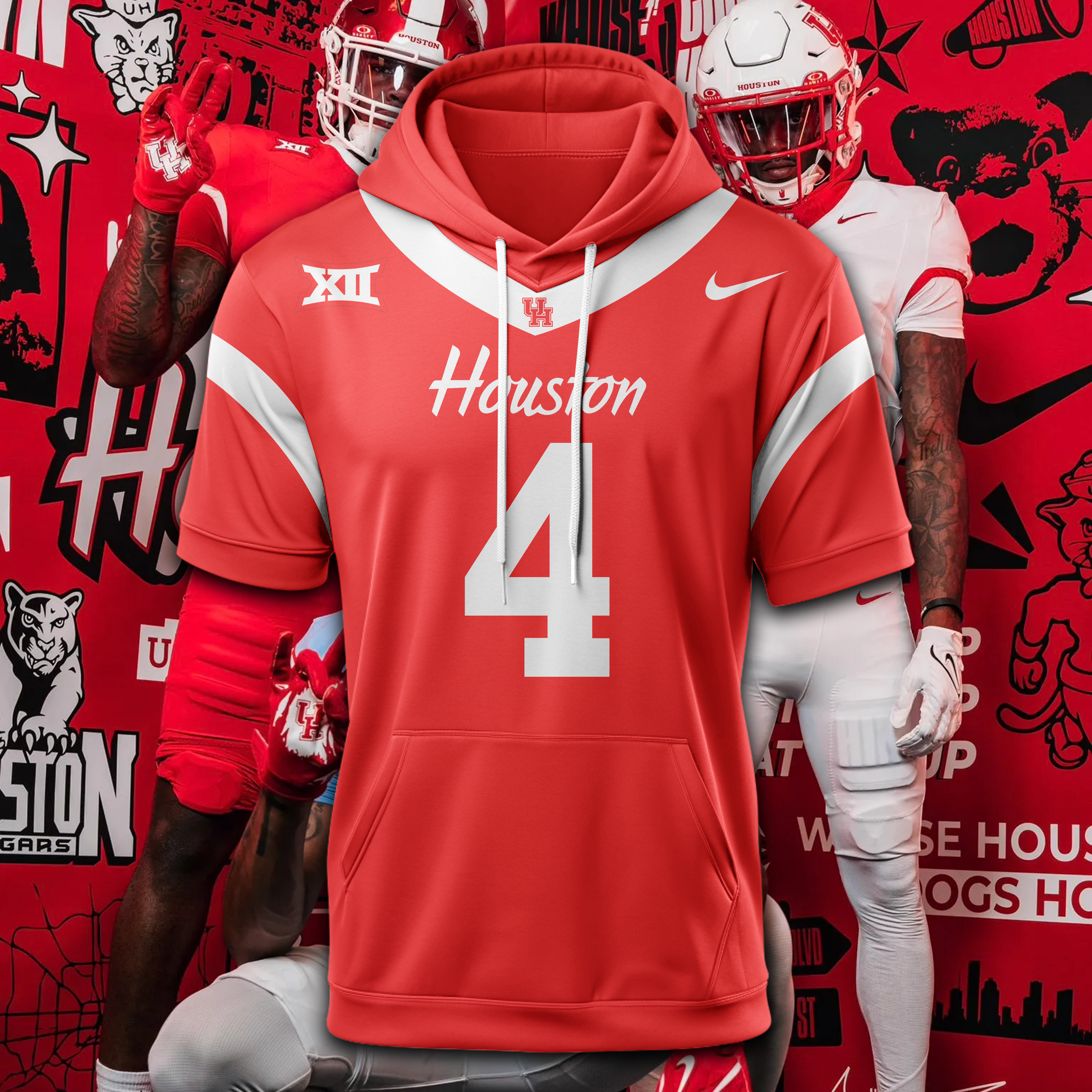 Houston Cougars football Hoodie 2025 PT74754