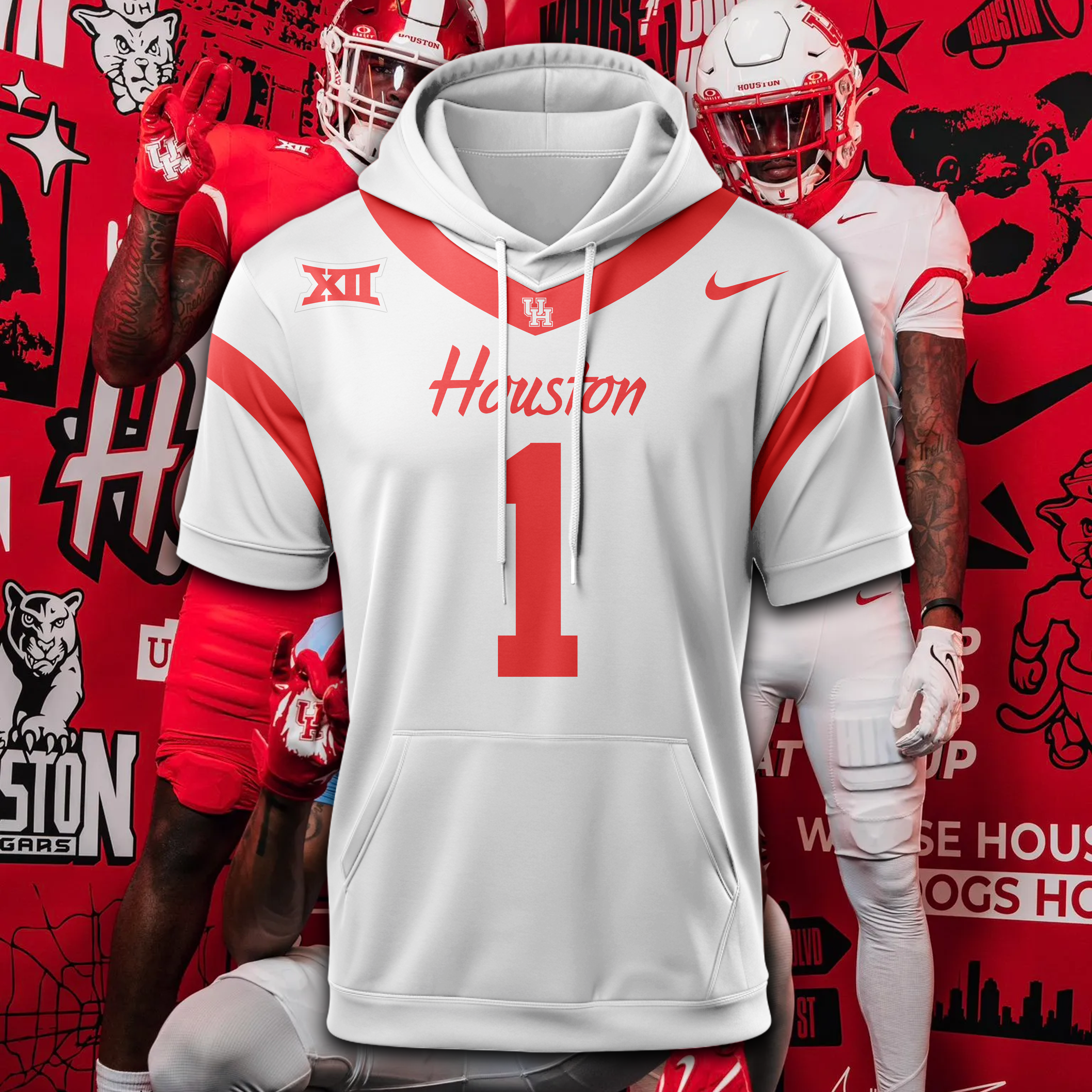 Houston Cougars football Red Hoodie 2025 PT74754 (Copy)