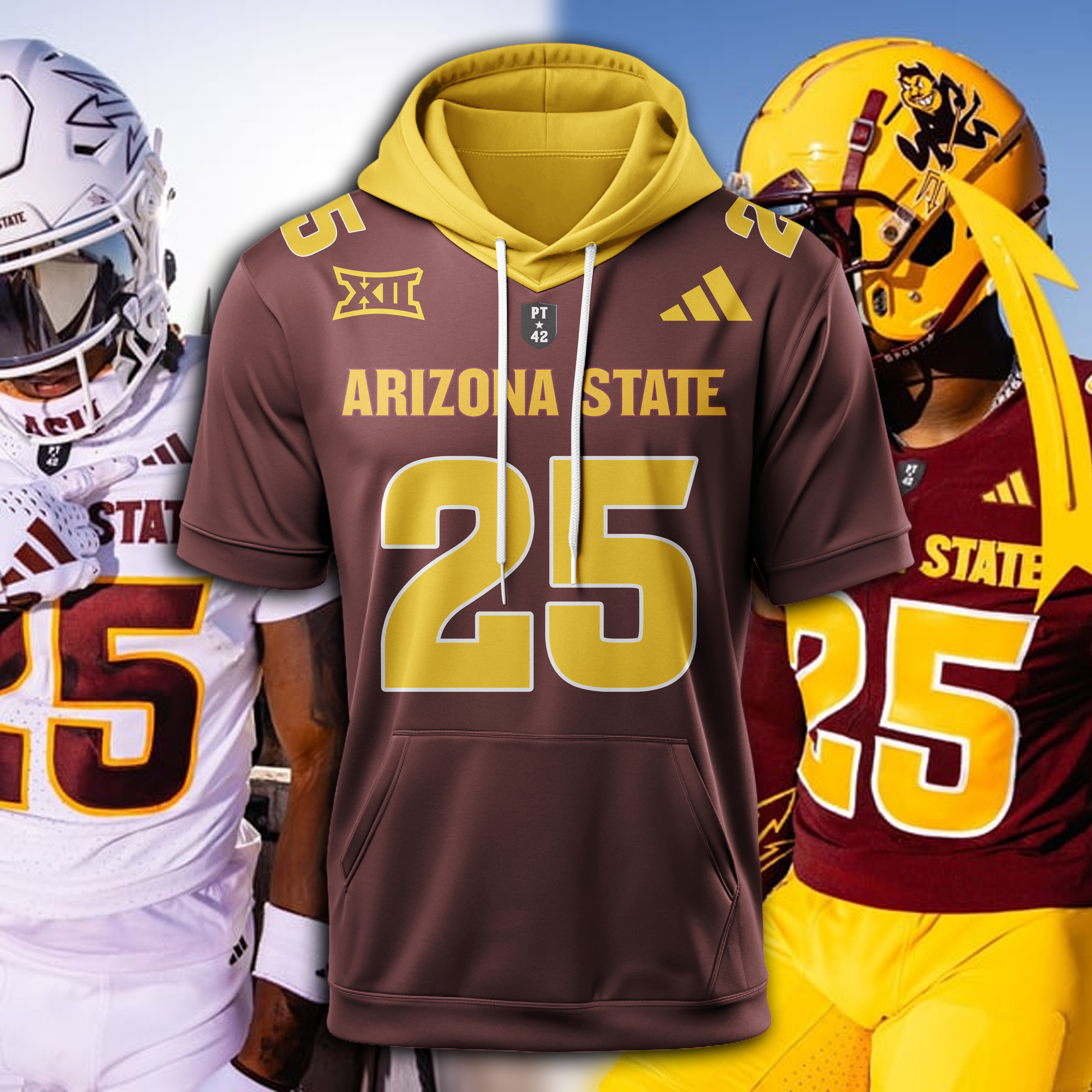 Arizona State football Brown Hoodie 2025 PT74760