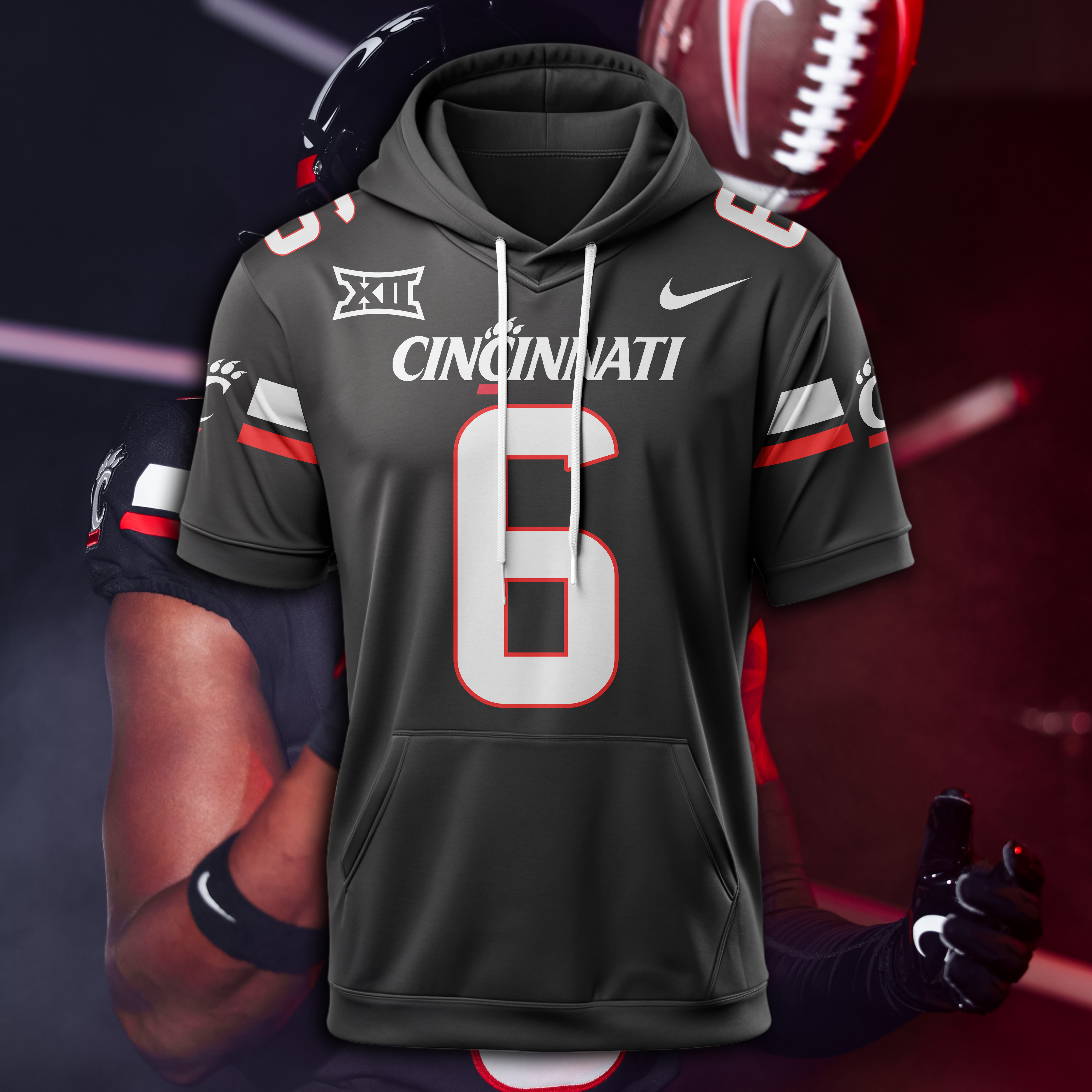 Cincinnati Bearcats football White Hoodie 2025 PT74763 (Copy)
