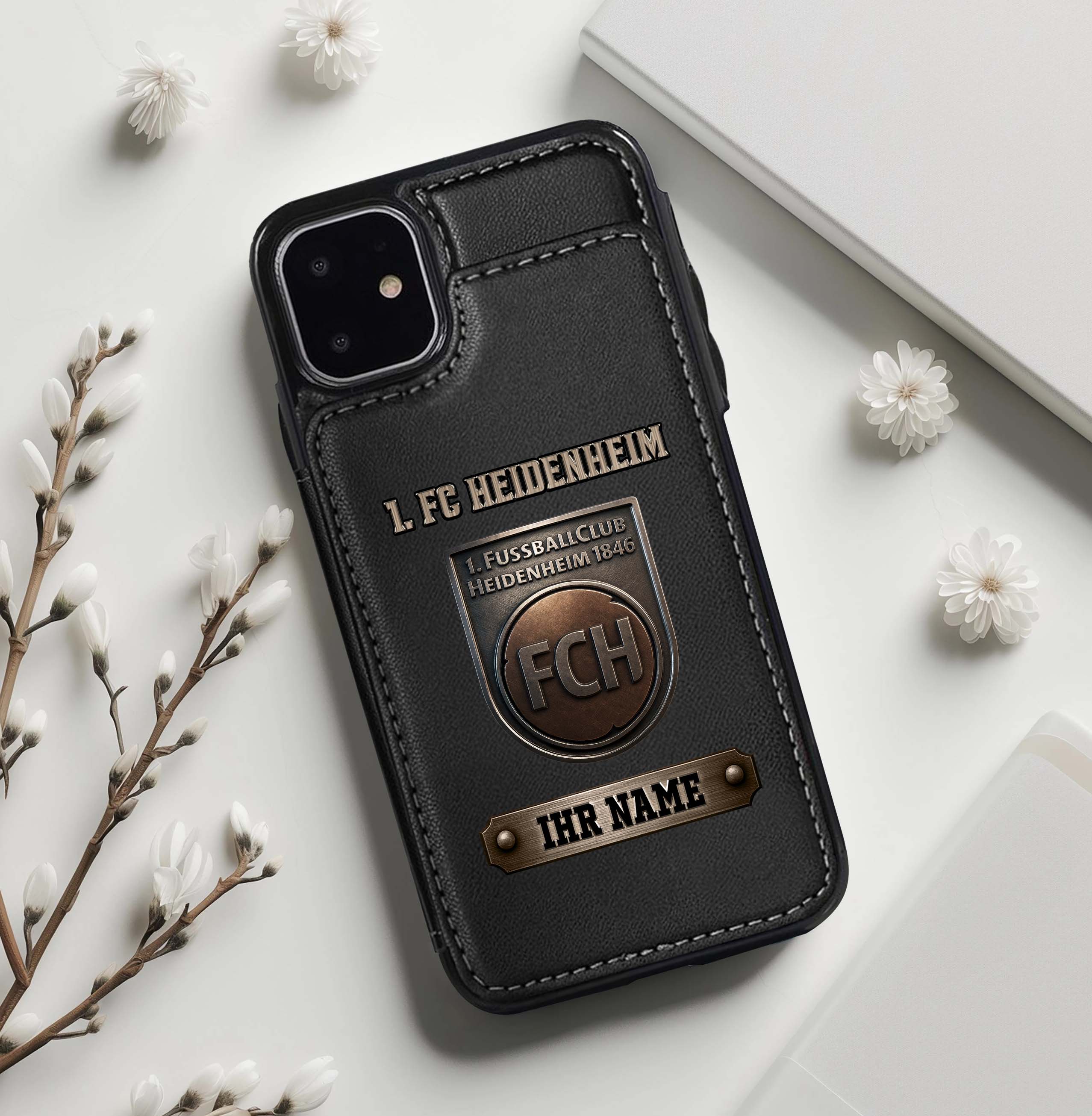 1. FC Heidenheim Leather Flip Wallet Phone Case PT74821