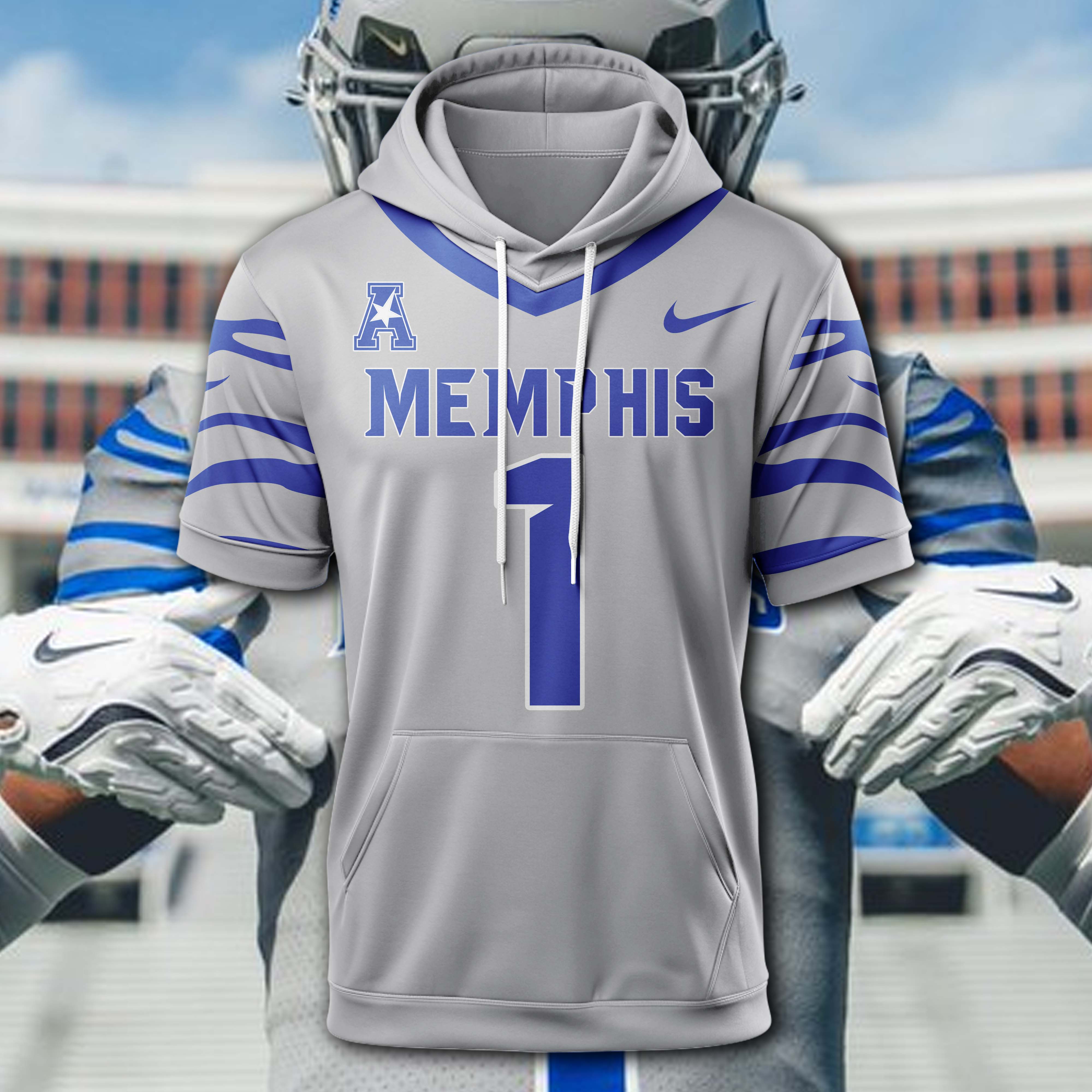 Memphis Tigers Gray Hoodie 2025 PT74774