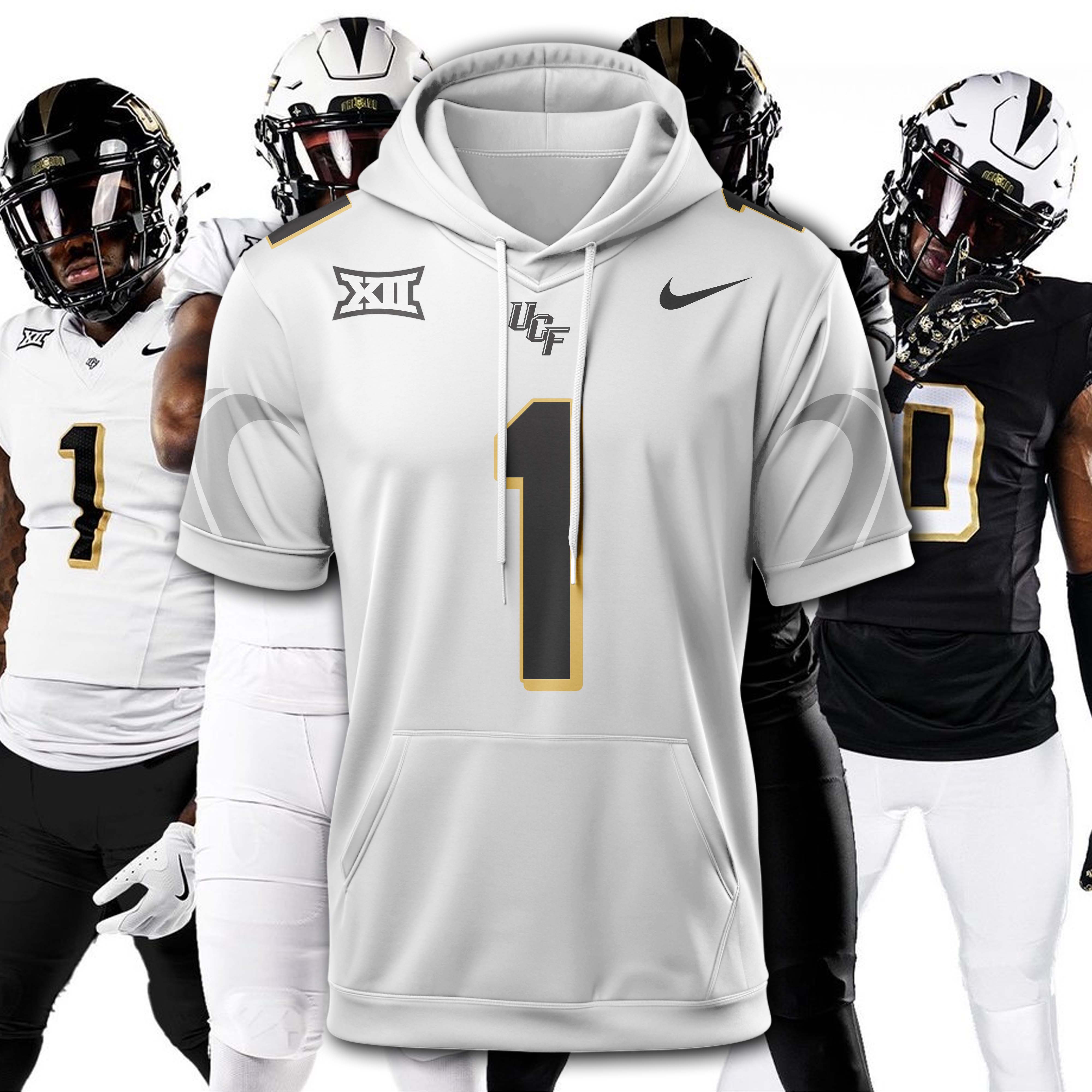 UCF Knights White Hoodie 2025 PT74783