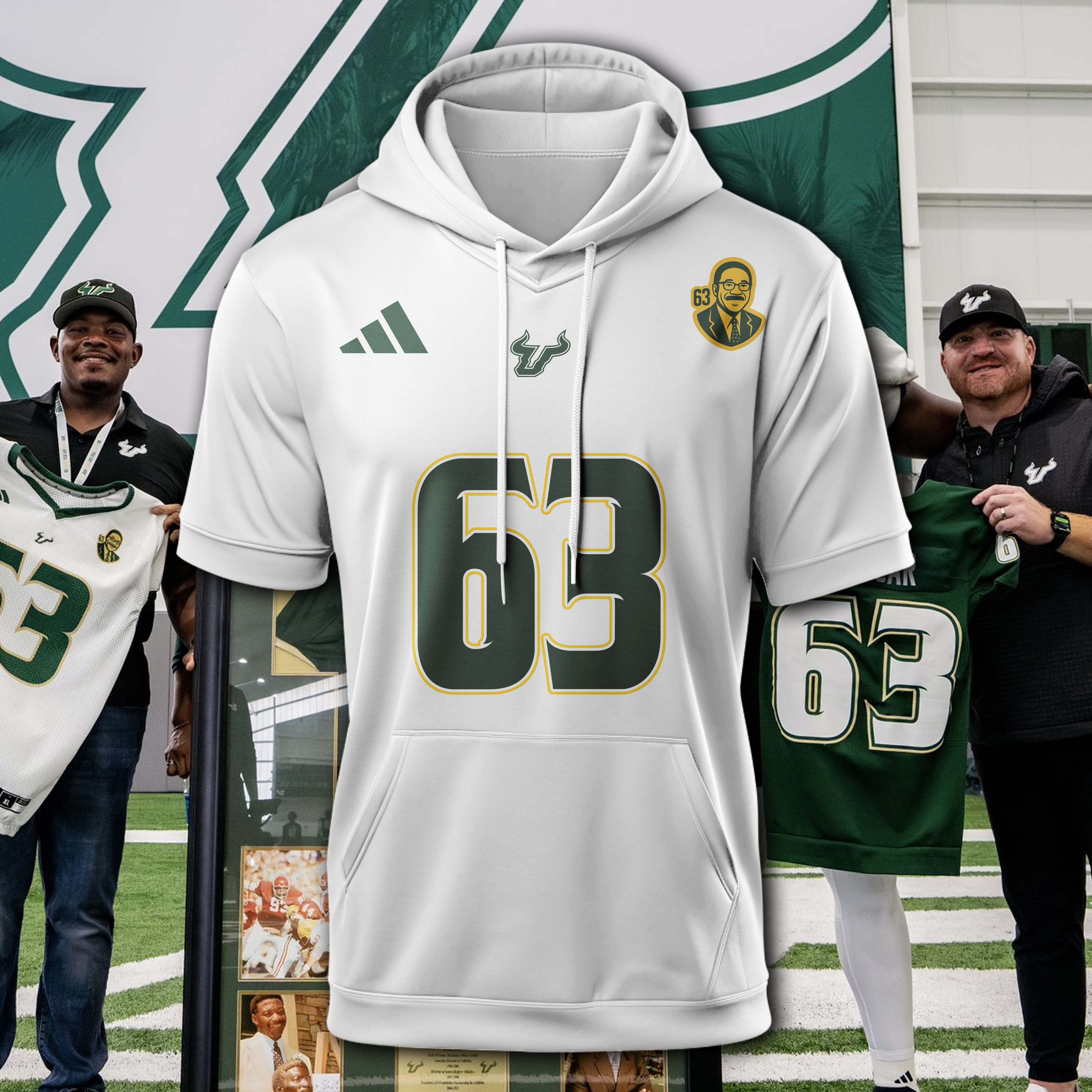 South Florida Bulls White Hoodie 2025 PT74785
