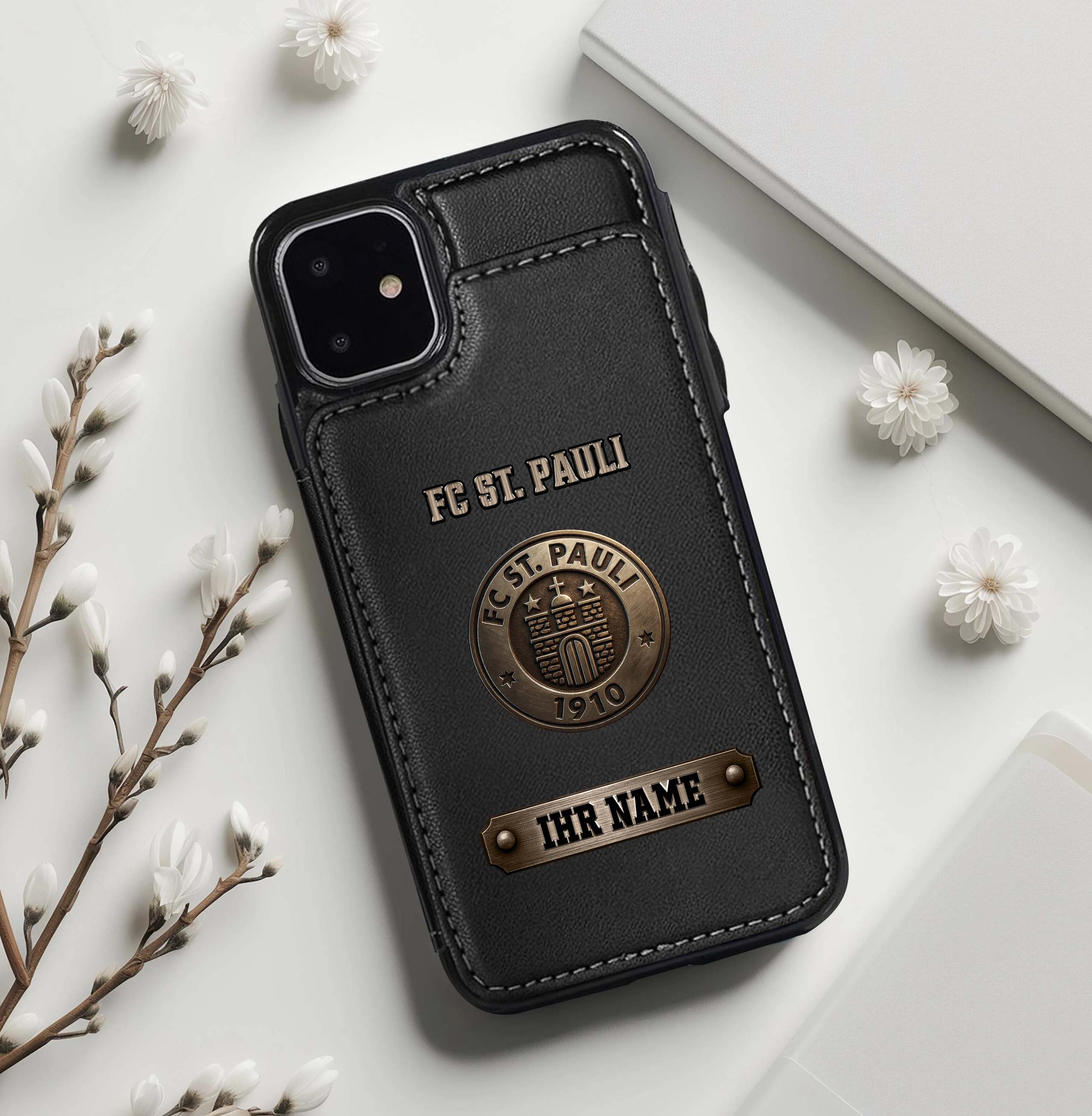 FC St. Pauli Leather Flip Wallet Phone Case PT74831