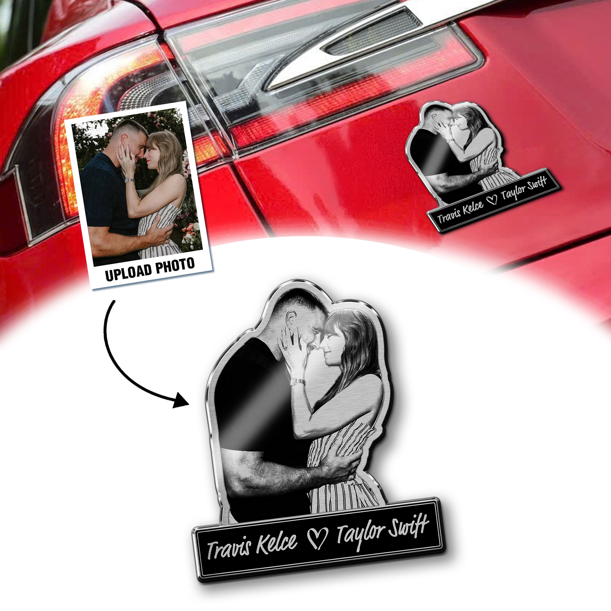 Custom Name/ Photo Laser Engraved Car PT74757