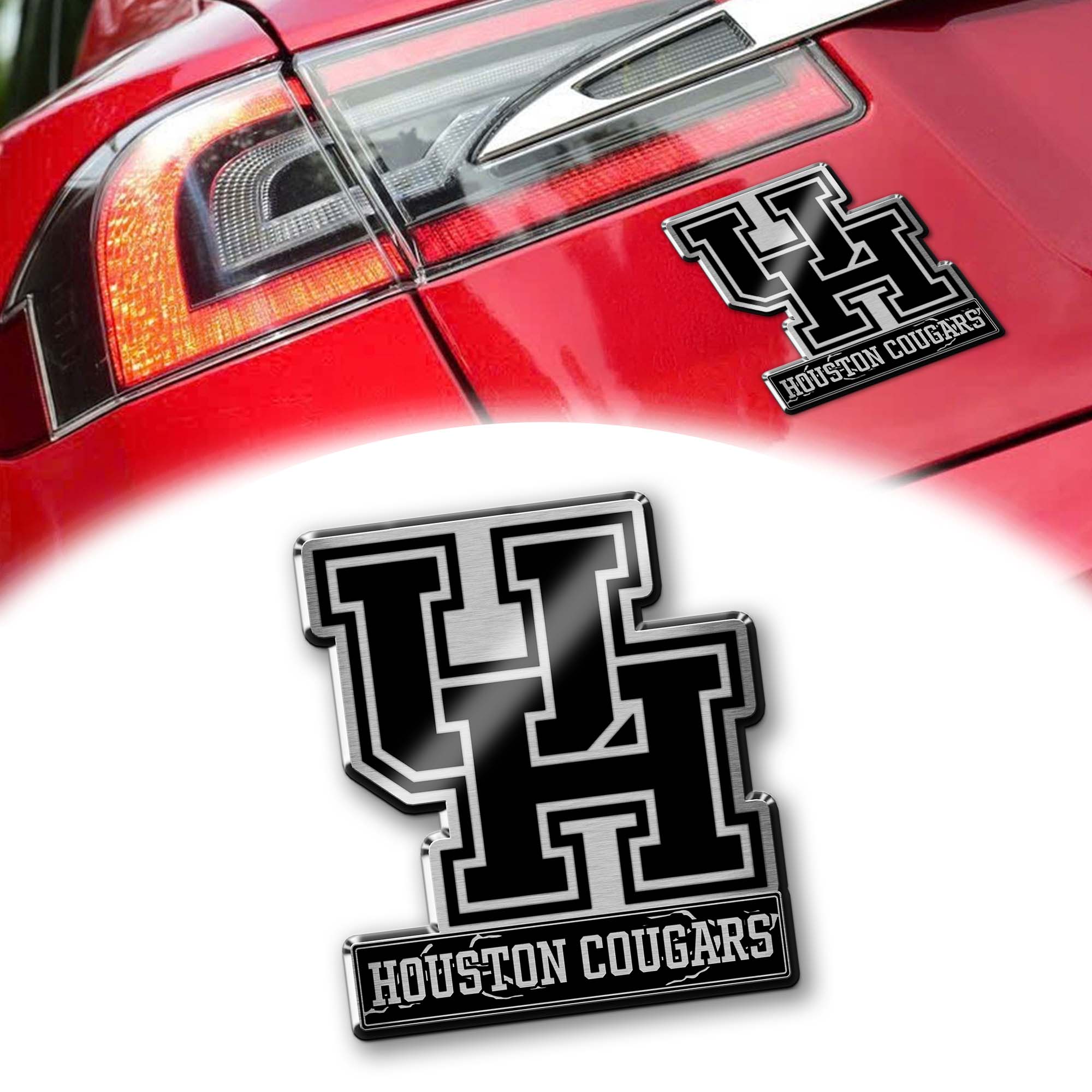 Houston Cougars Laser Engraved Car PT74852