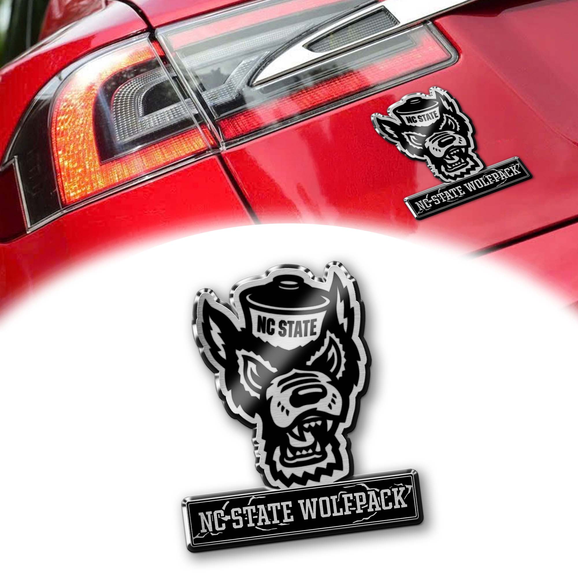 NC State Wolfpack Laser Engraved Car PT74856