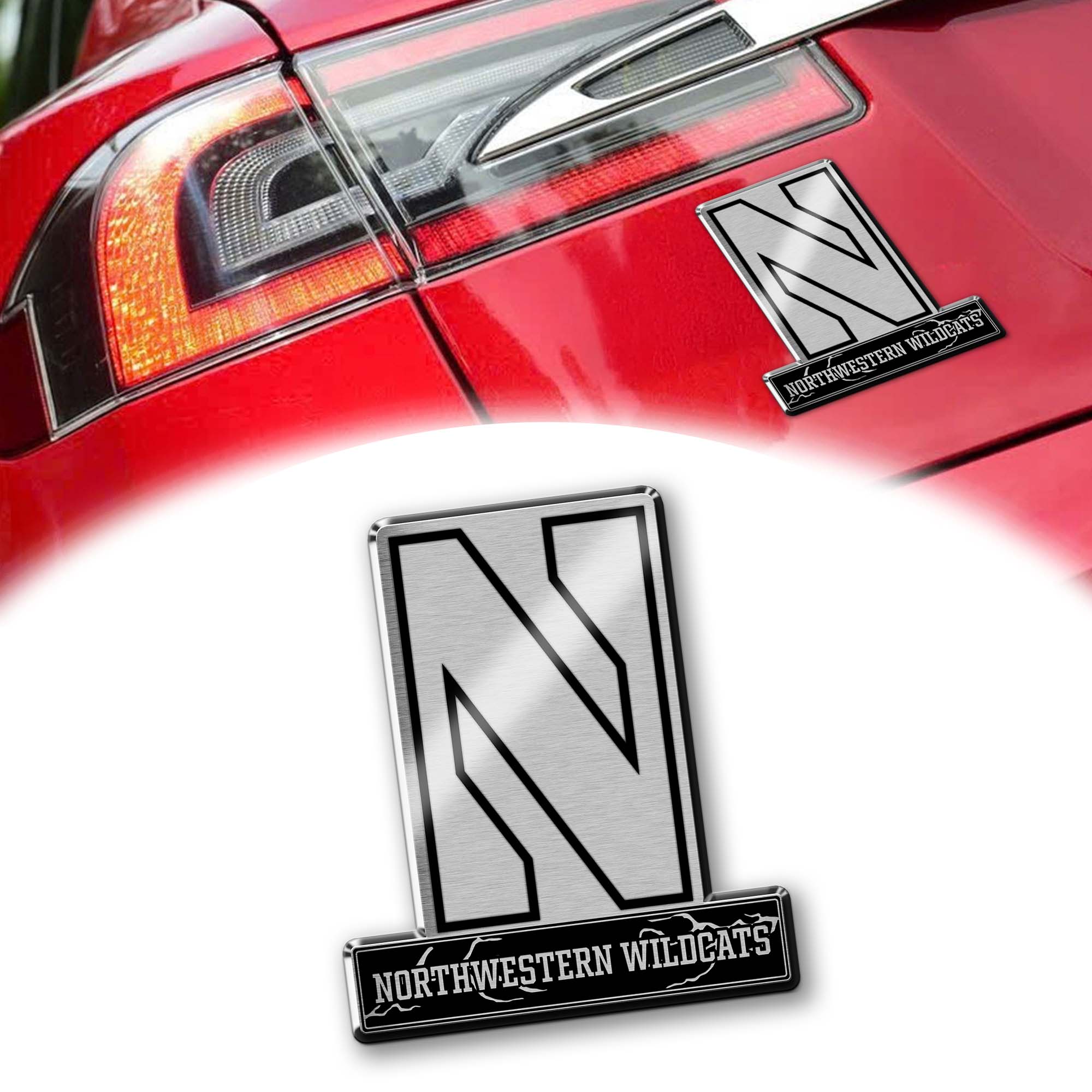 Northwestern Wildcats Laser Engraved Car PT74858