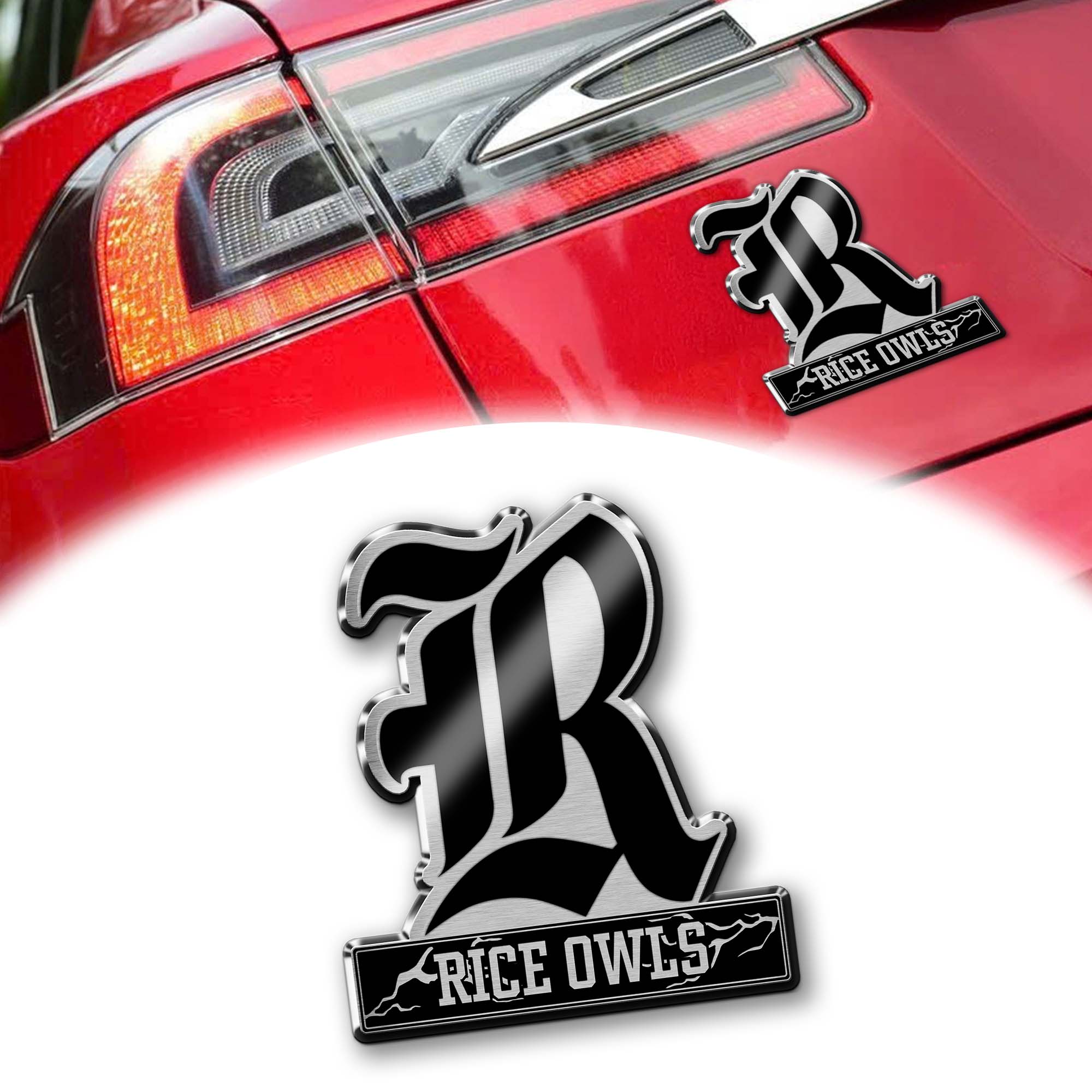 Rice Owls Laser Engraved Car PT74859