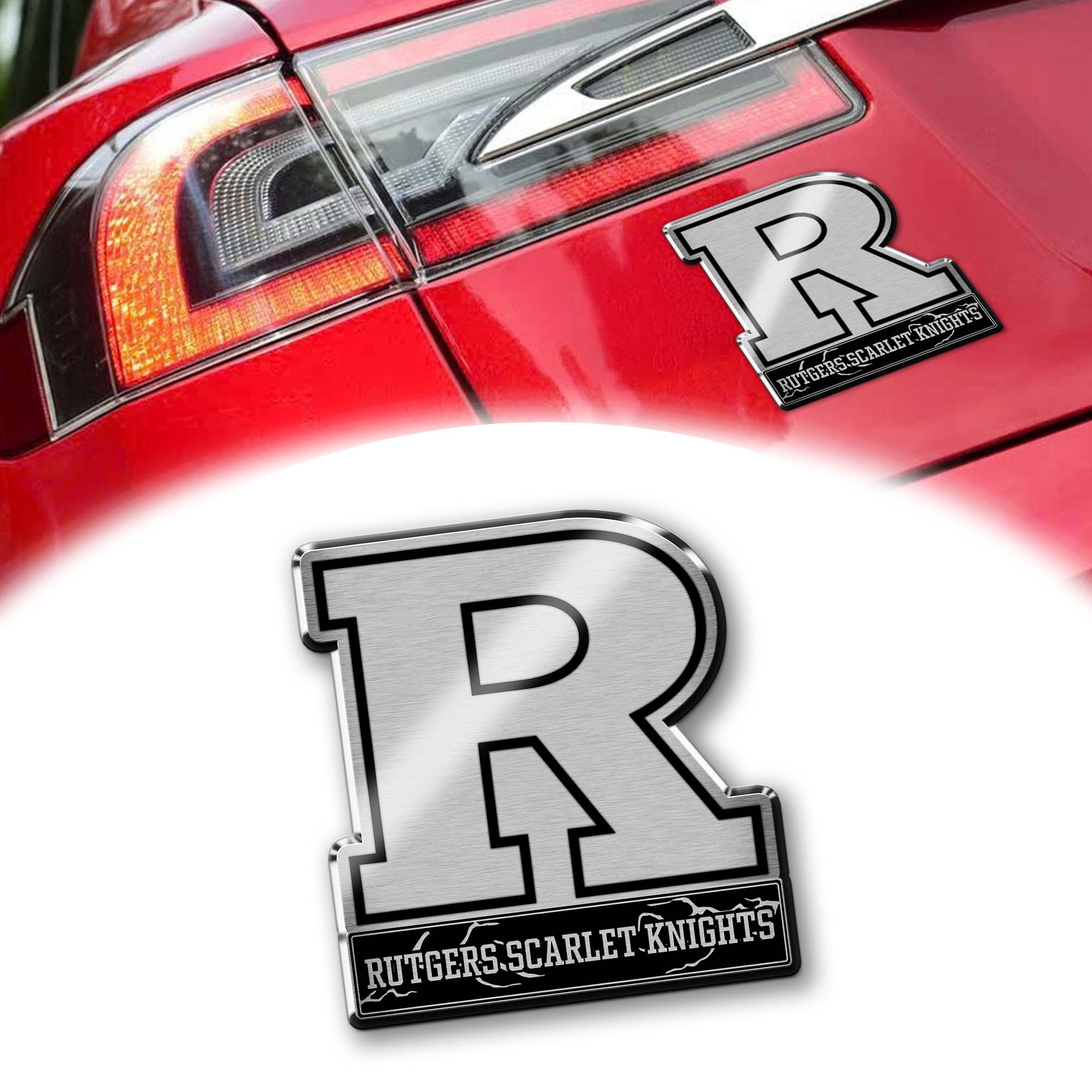 Rutgers Scarlet Knights Laser Engraved Car PT74860