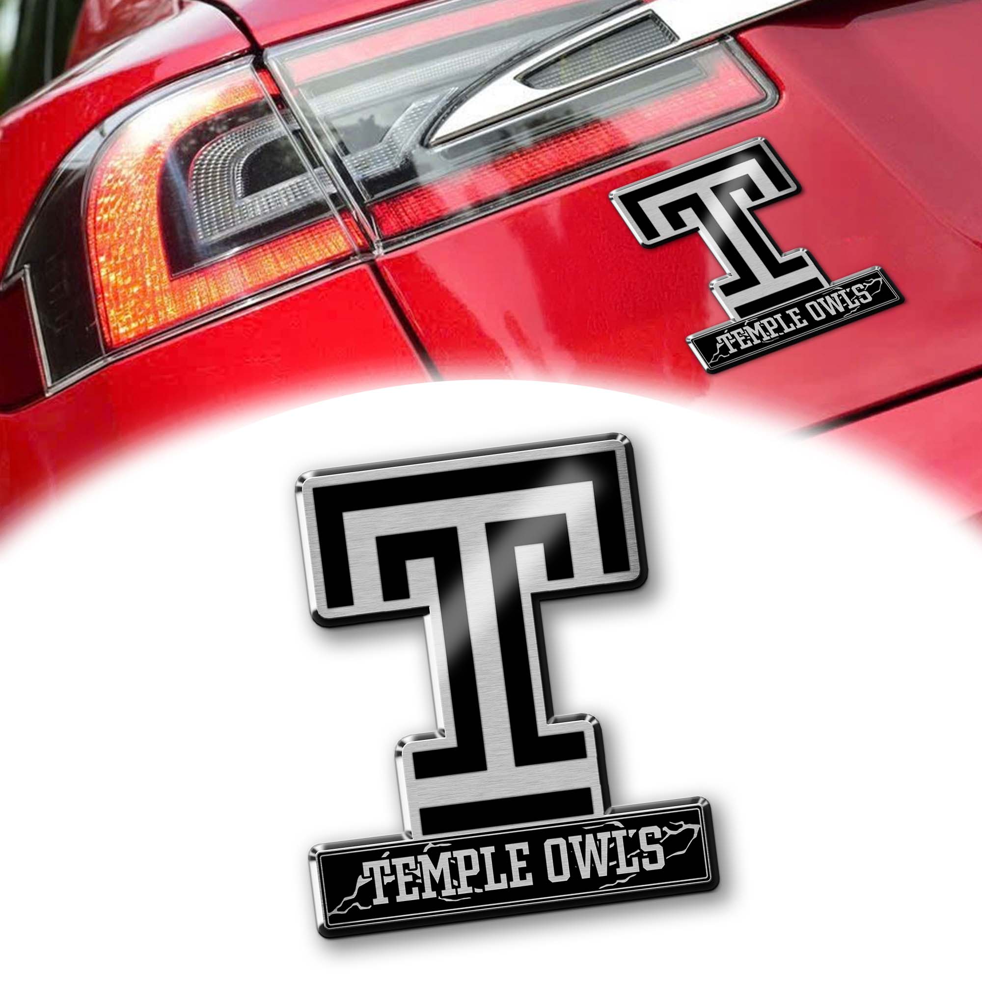 Temple Owls Laser Engraved Car PT74863