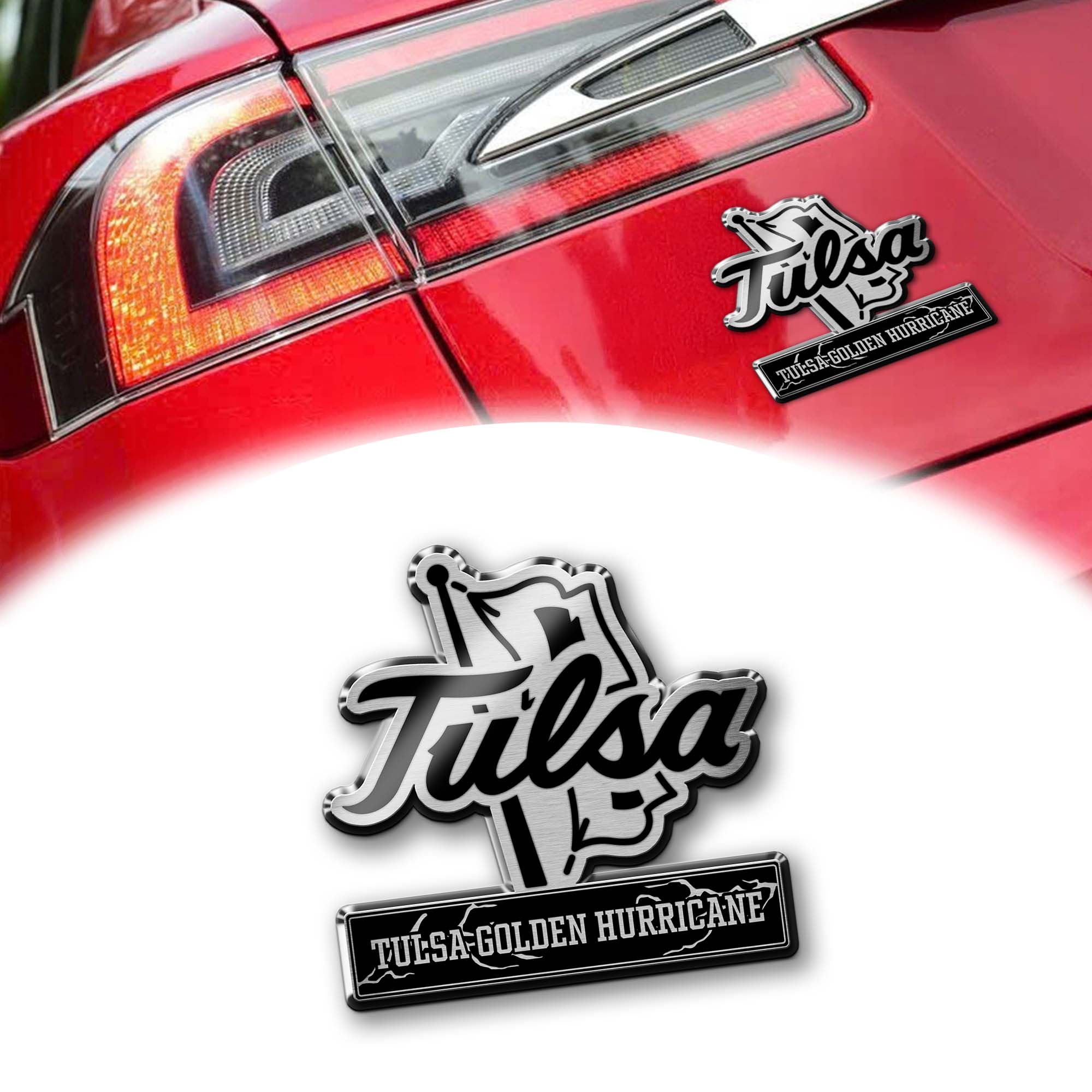 Tulsa Golden Hurricane Laser Engraved Car PT74865