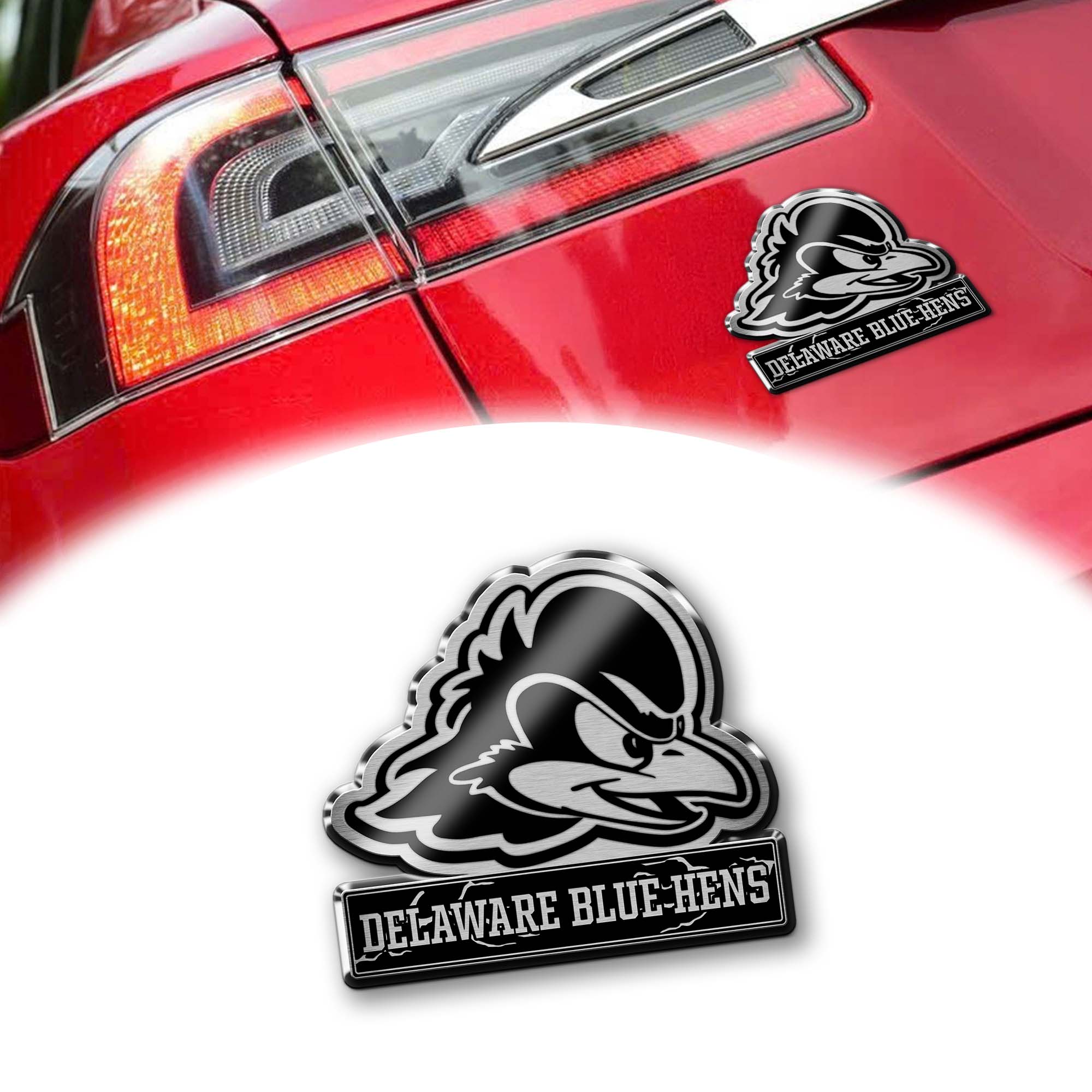 Delaware Blue Hens Primary Laser Engraved Car PT74875