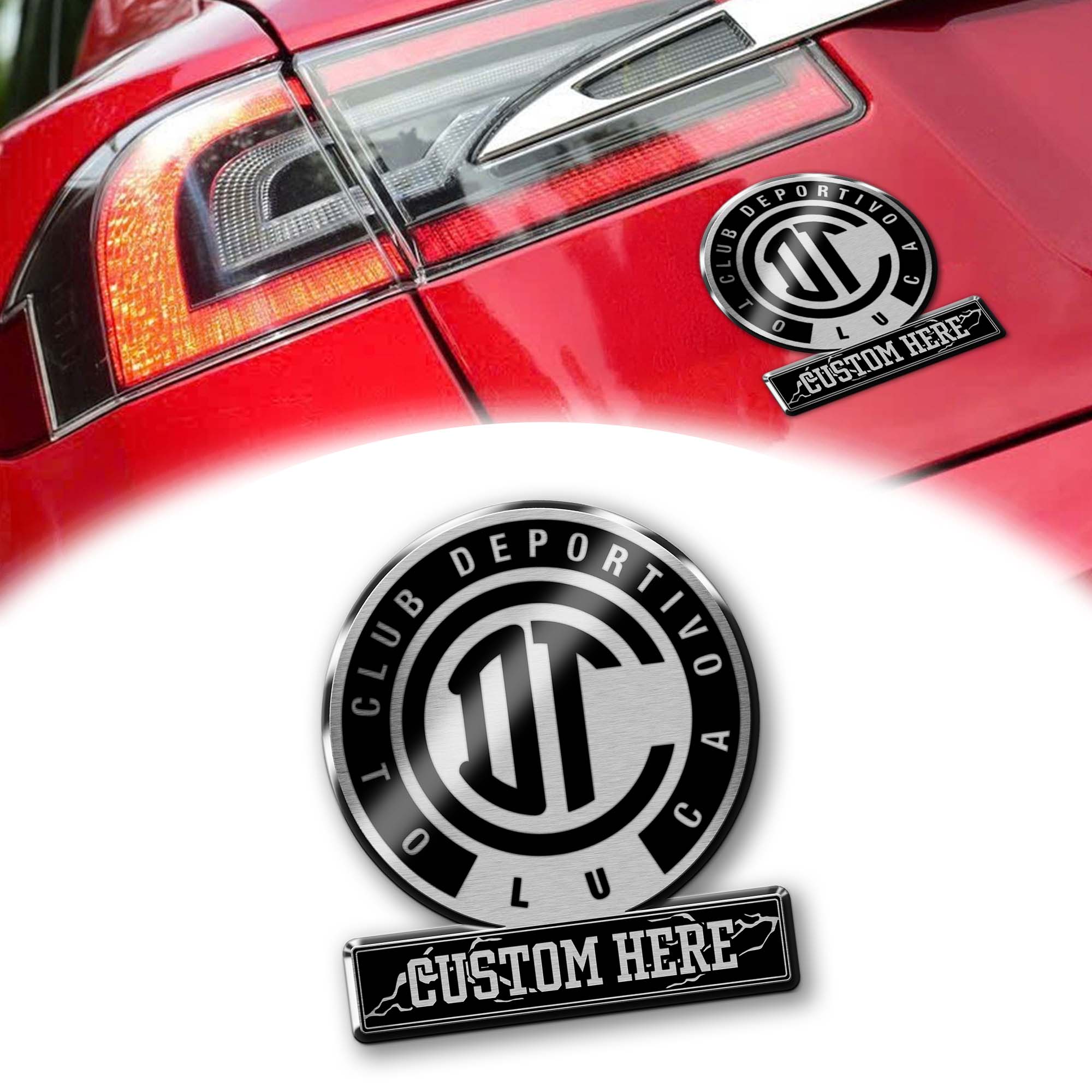 Deportivo Toluca F.C Laser Engraved Car PT74909