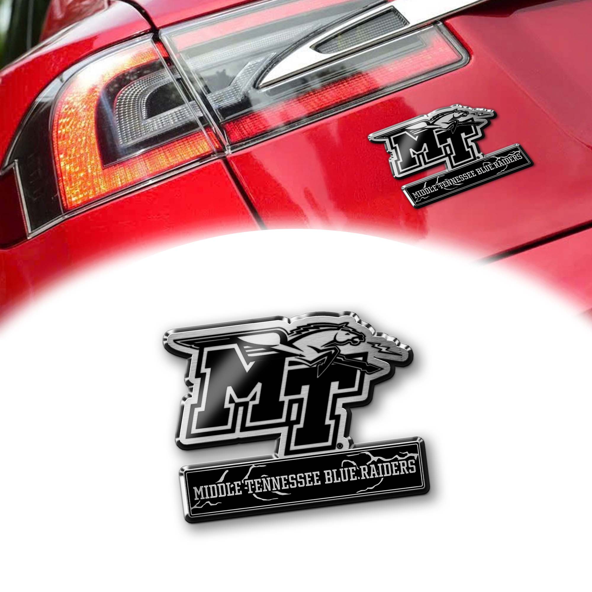 Middle Tennessee Blue Raiders Laser Engraved Car PT74883