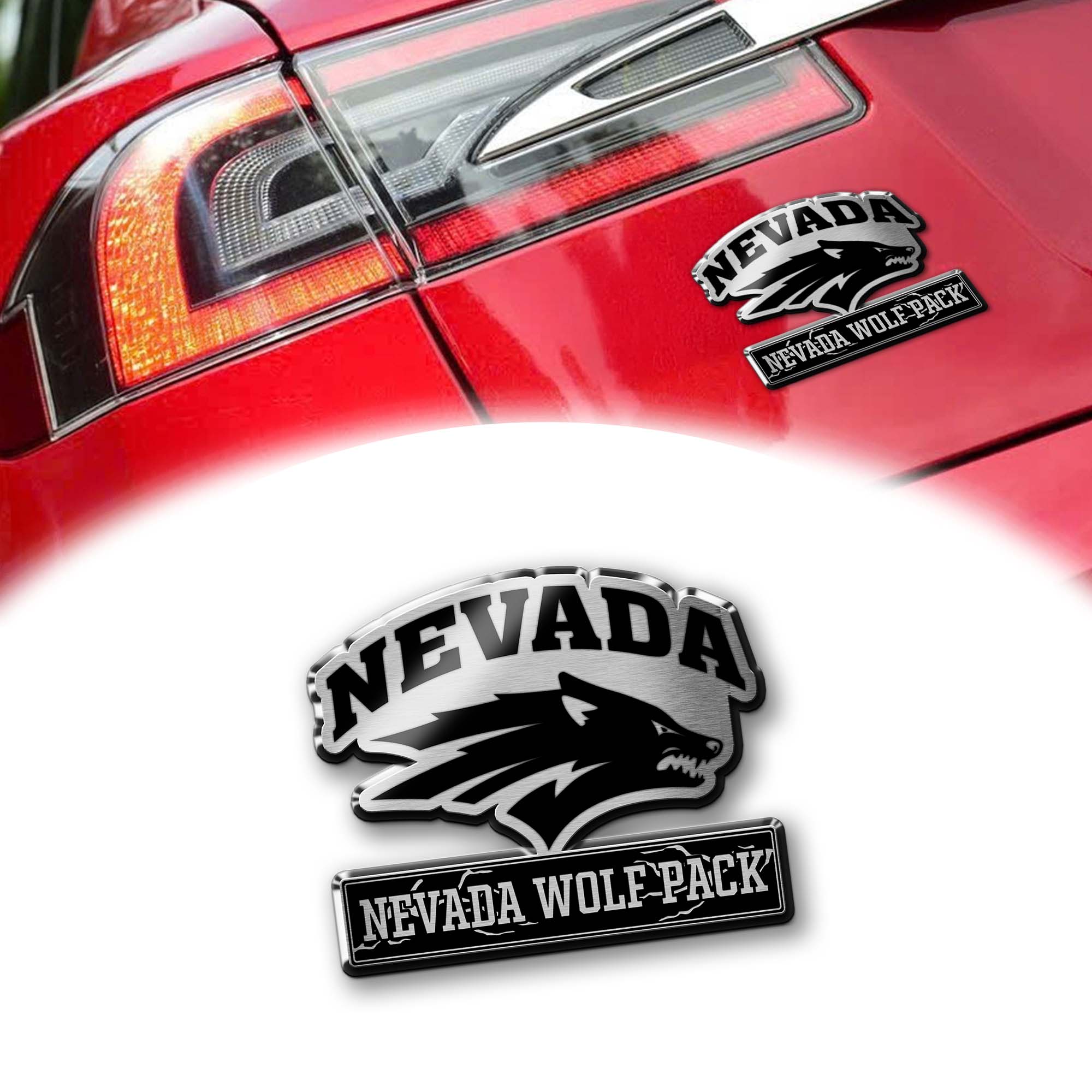 Nevada Wolf Pack Laser Engraved Car PT74885