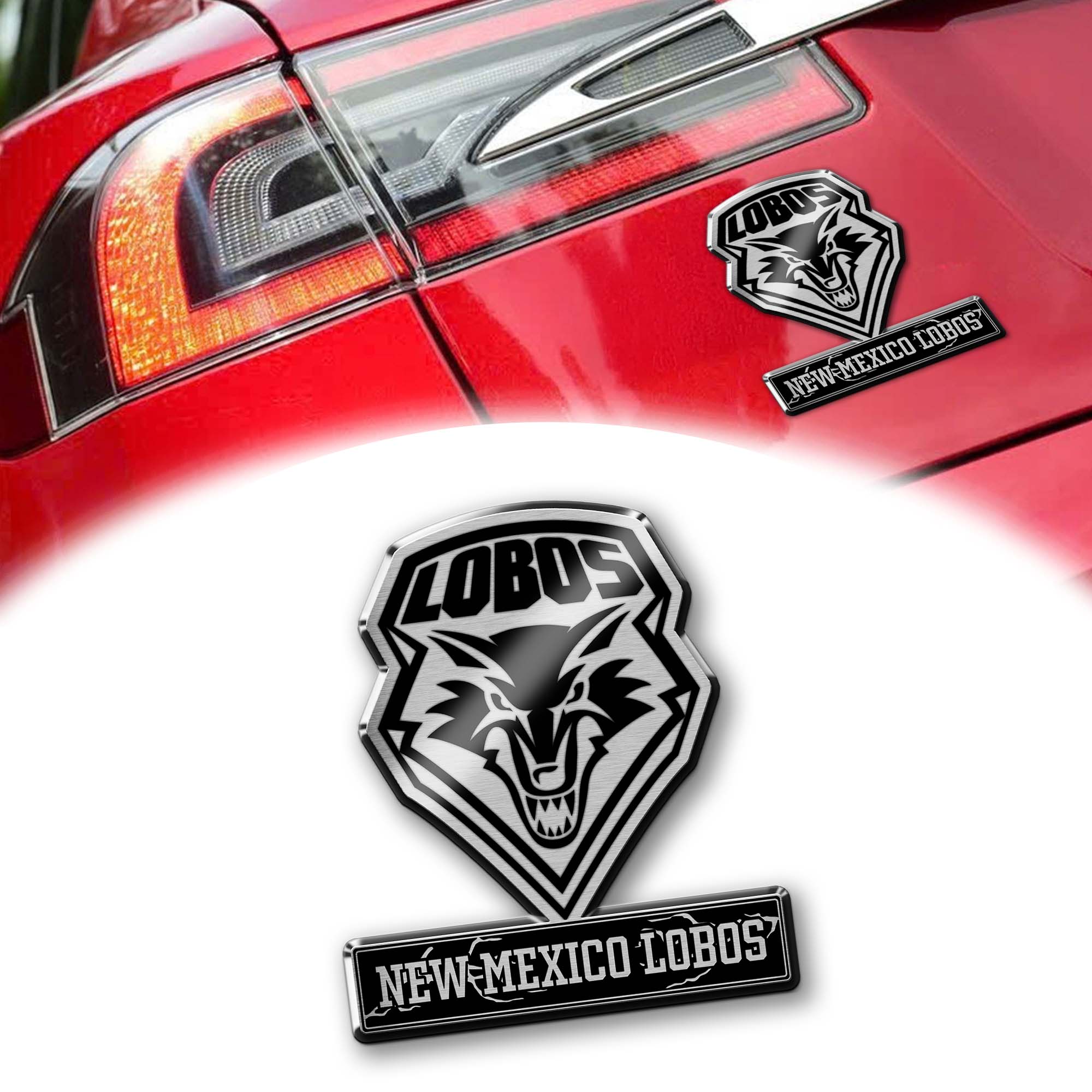 New Mexico Lobos Laser Engraved Car PT74886
