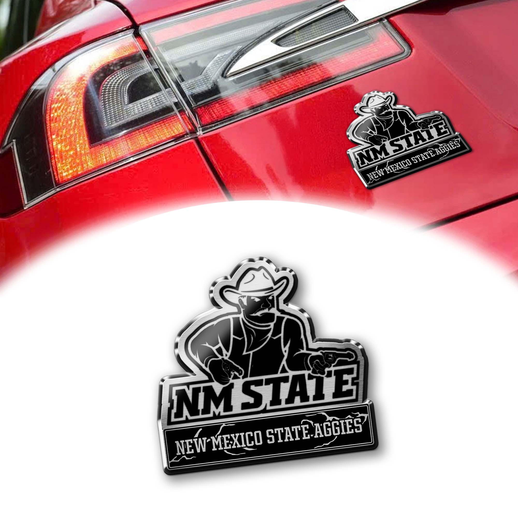 New Mexico State Aggies Laser Engraved Car PT74887