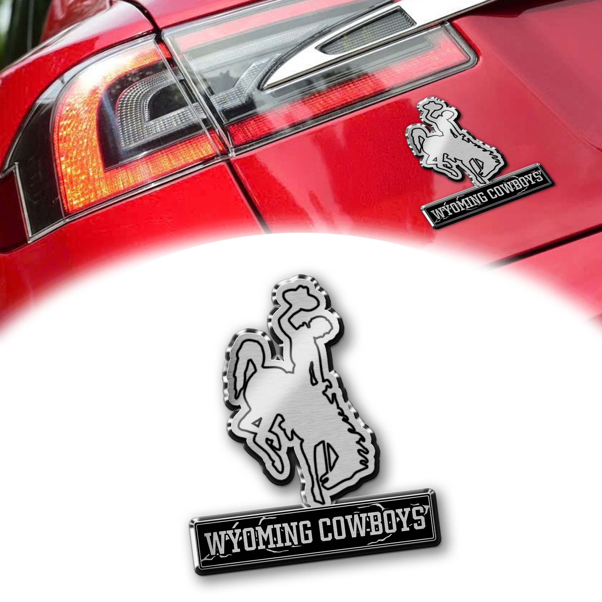 Wyoming Cowboys Laser Engraved Car PT74897