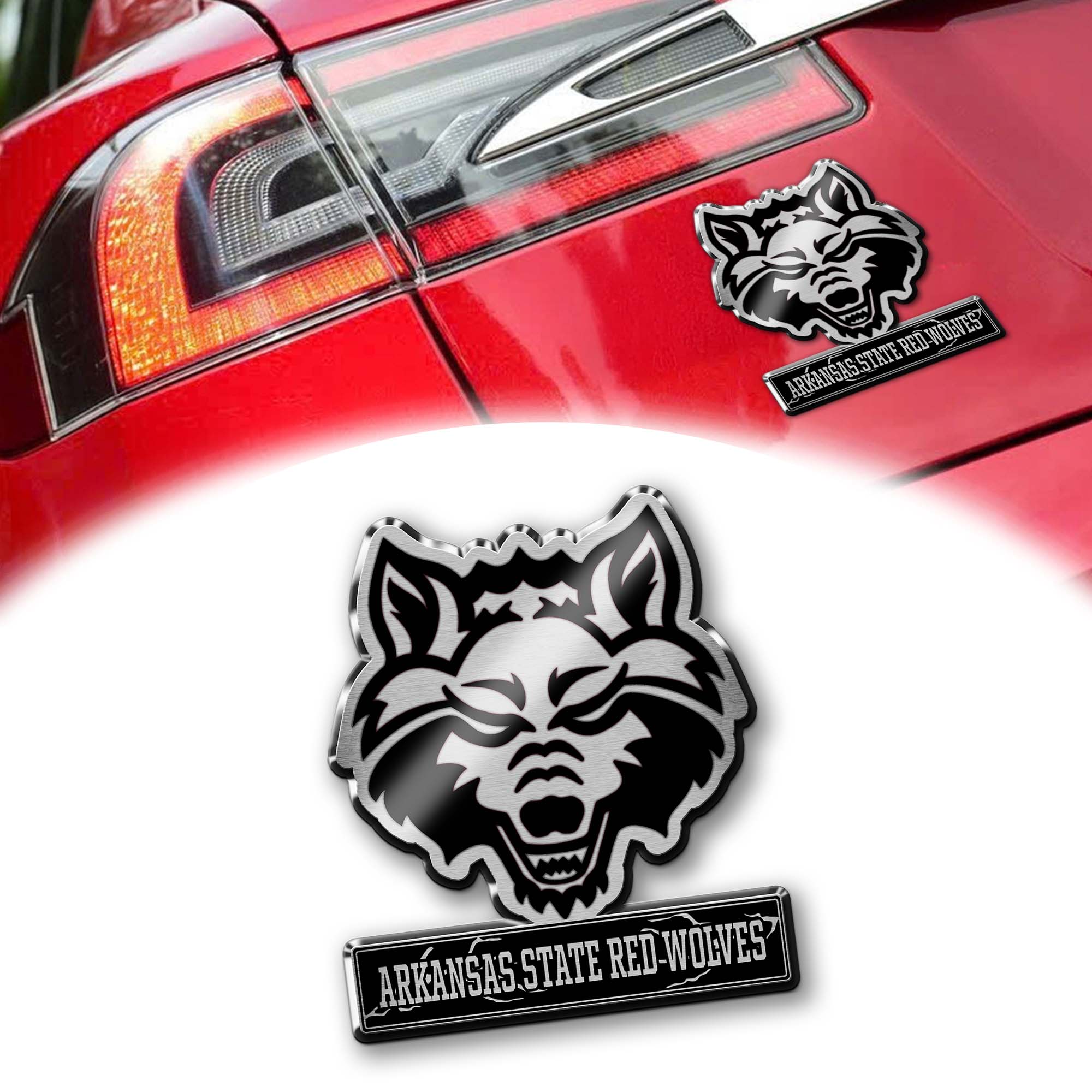 Arkansas State Red Wolves Laser Engraved Car PT74917