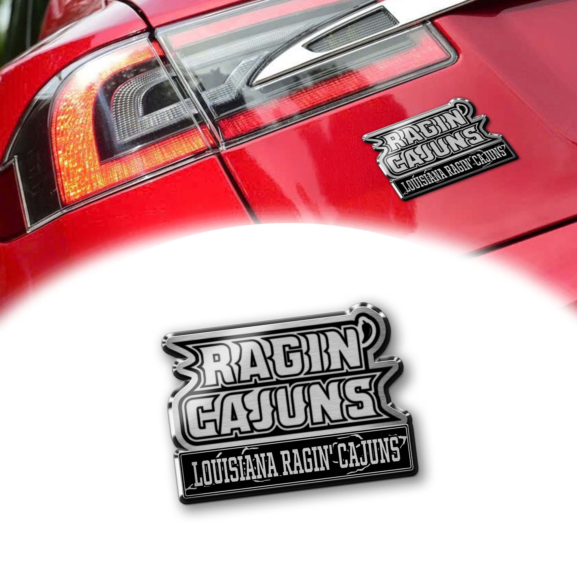 Louisiana Ragin_ Cajuns Laser Engraved Car PT74922