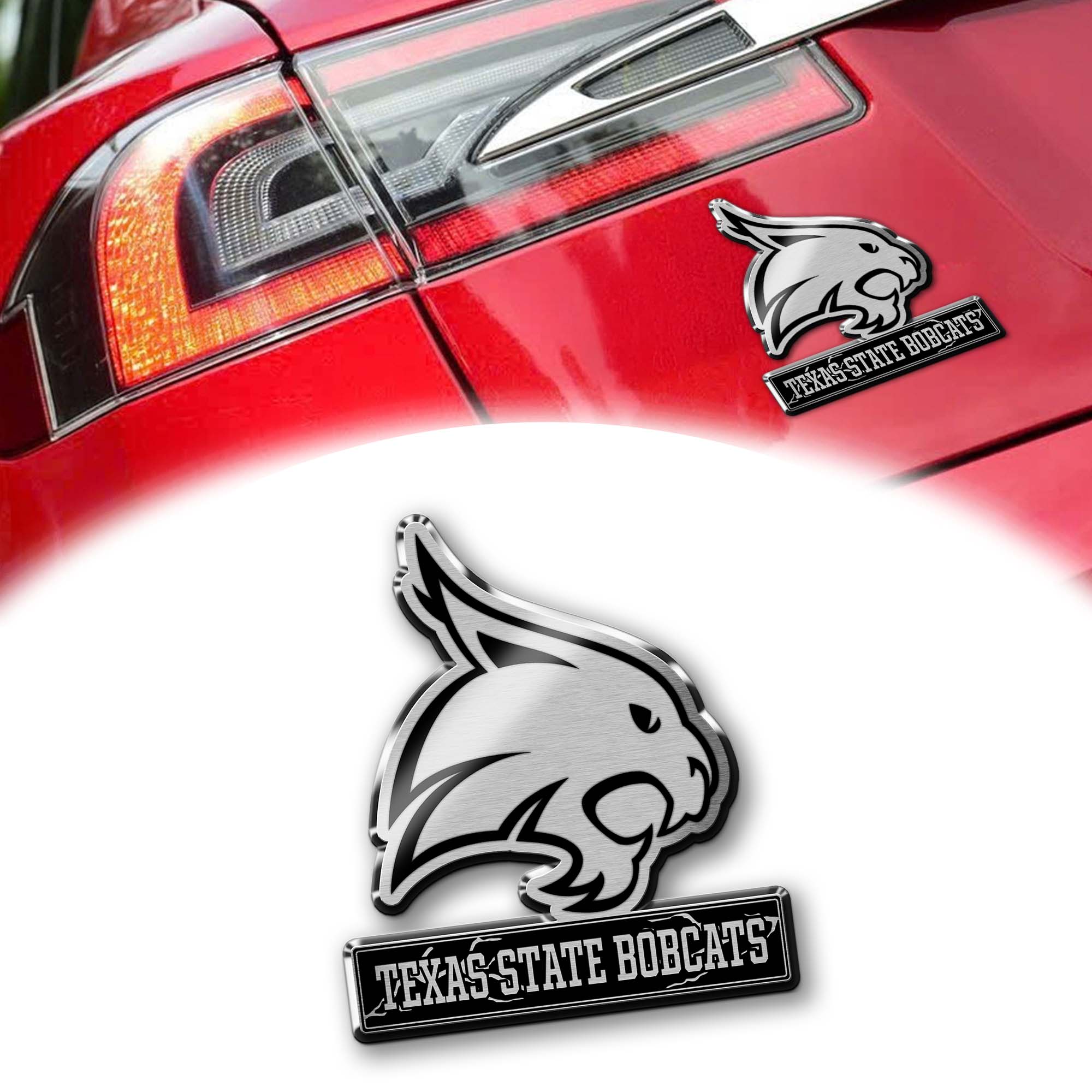 Texas State Bobcats Laser Engraved Car PT74928