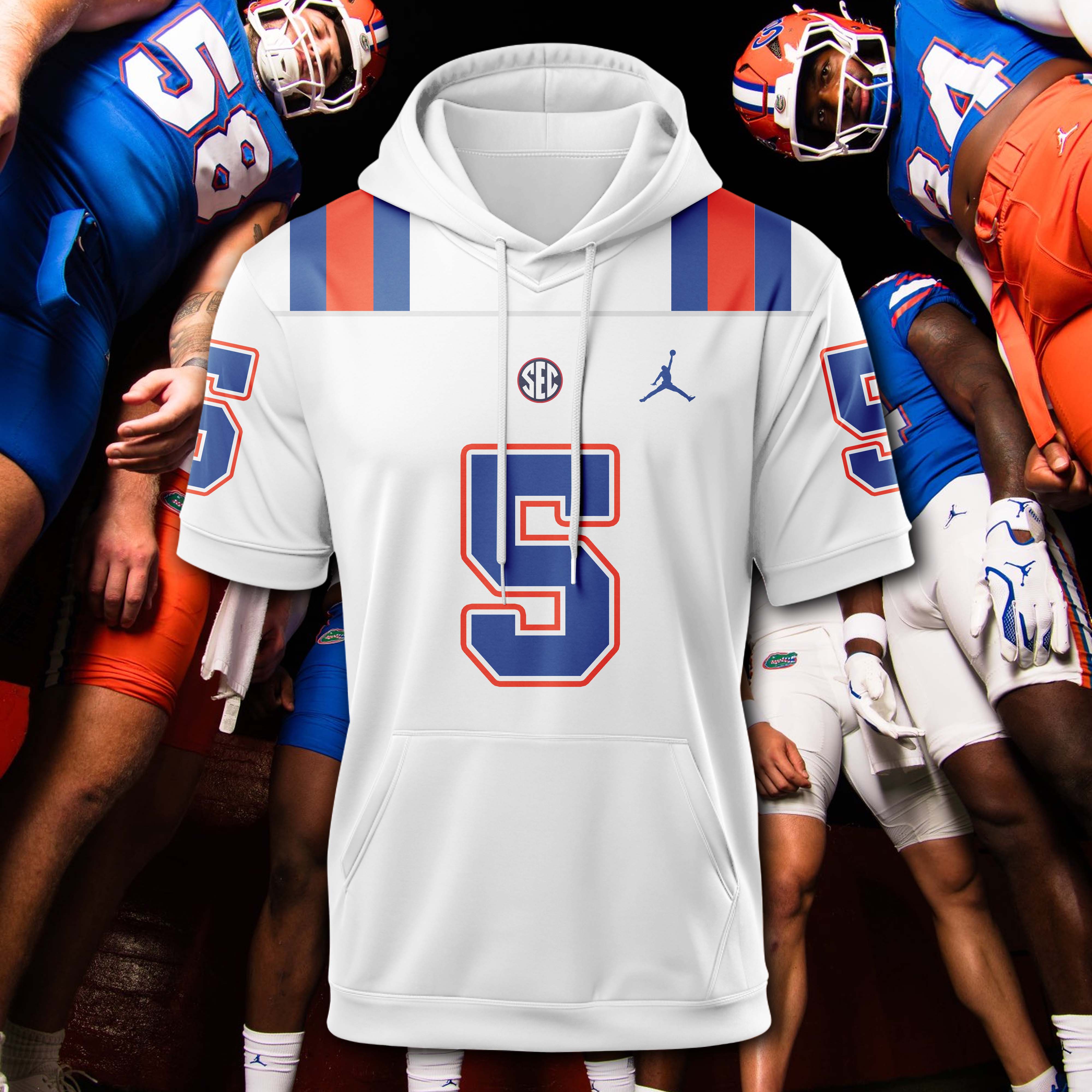 Florida Gators white Hoodie Short Sleeve 2025 PT74958