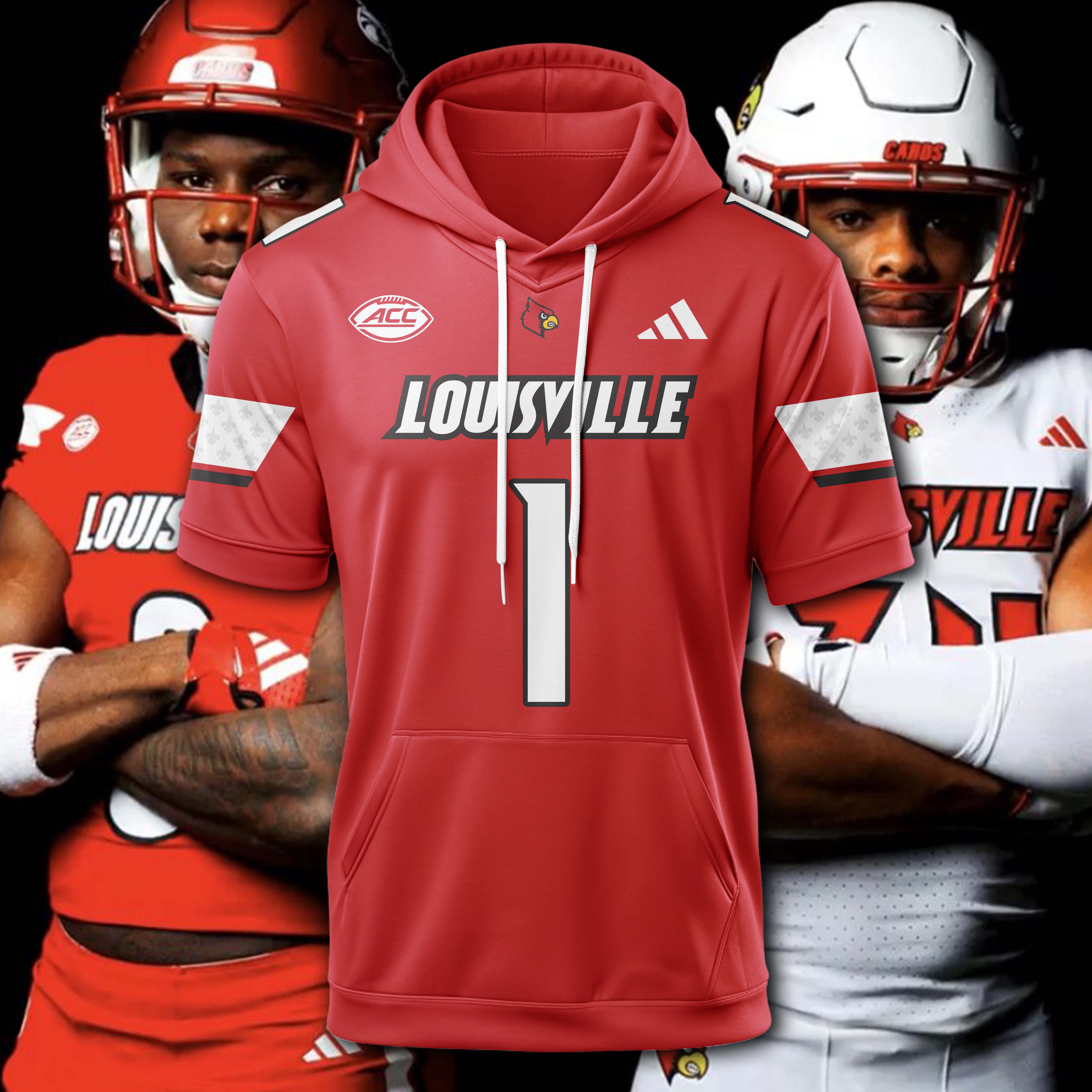 Louisville Cardinals Hoodie Short Sleeve 2025 PT74983