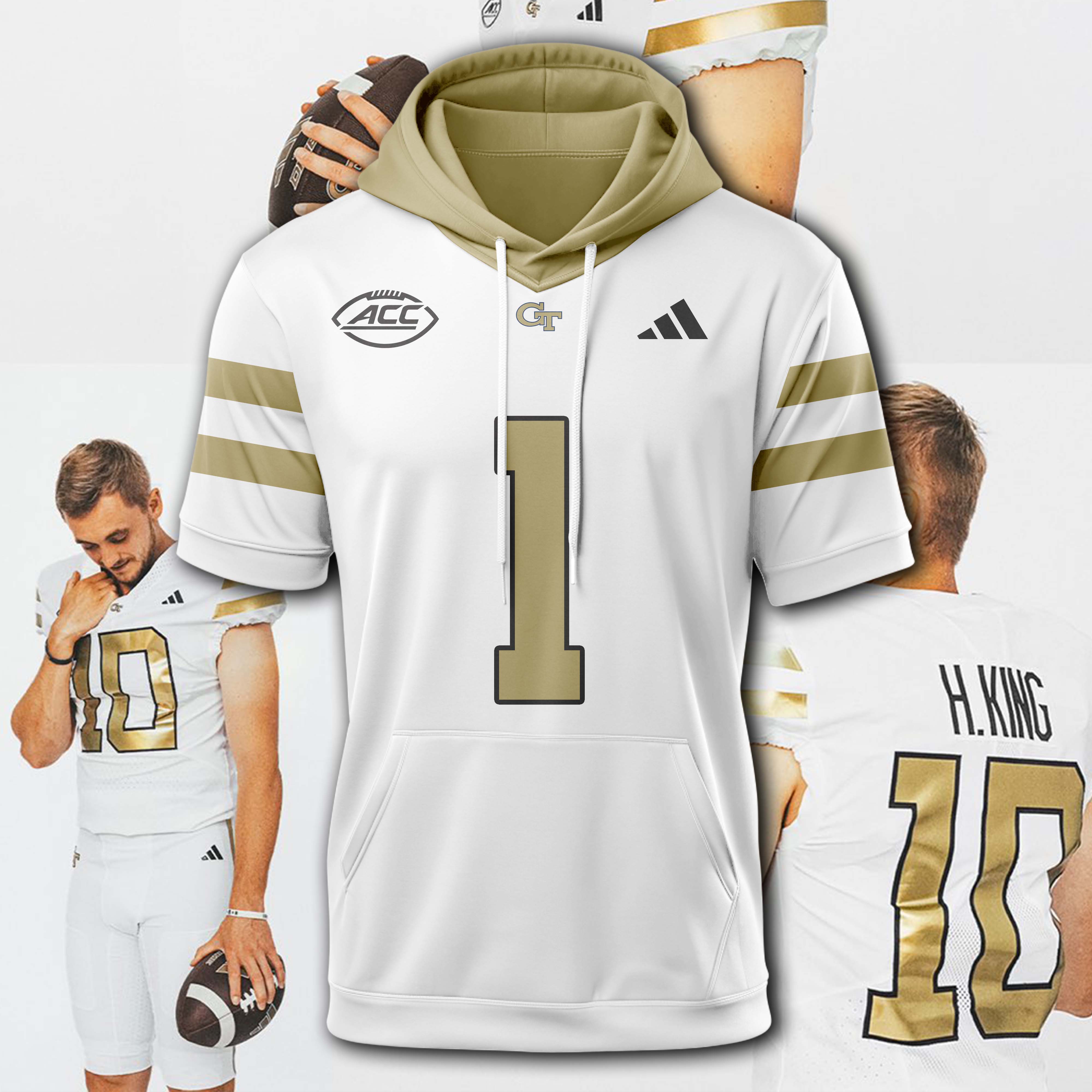 Georgia Tech Yellow Jackets Hoodie Short Sleeve 2025 PT74981