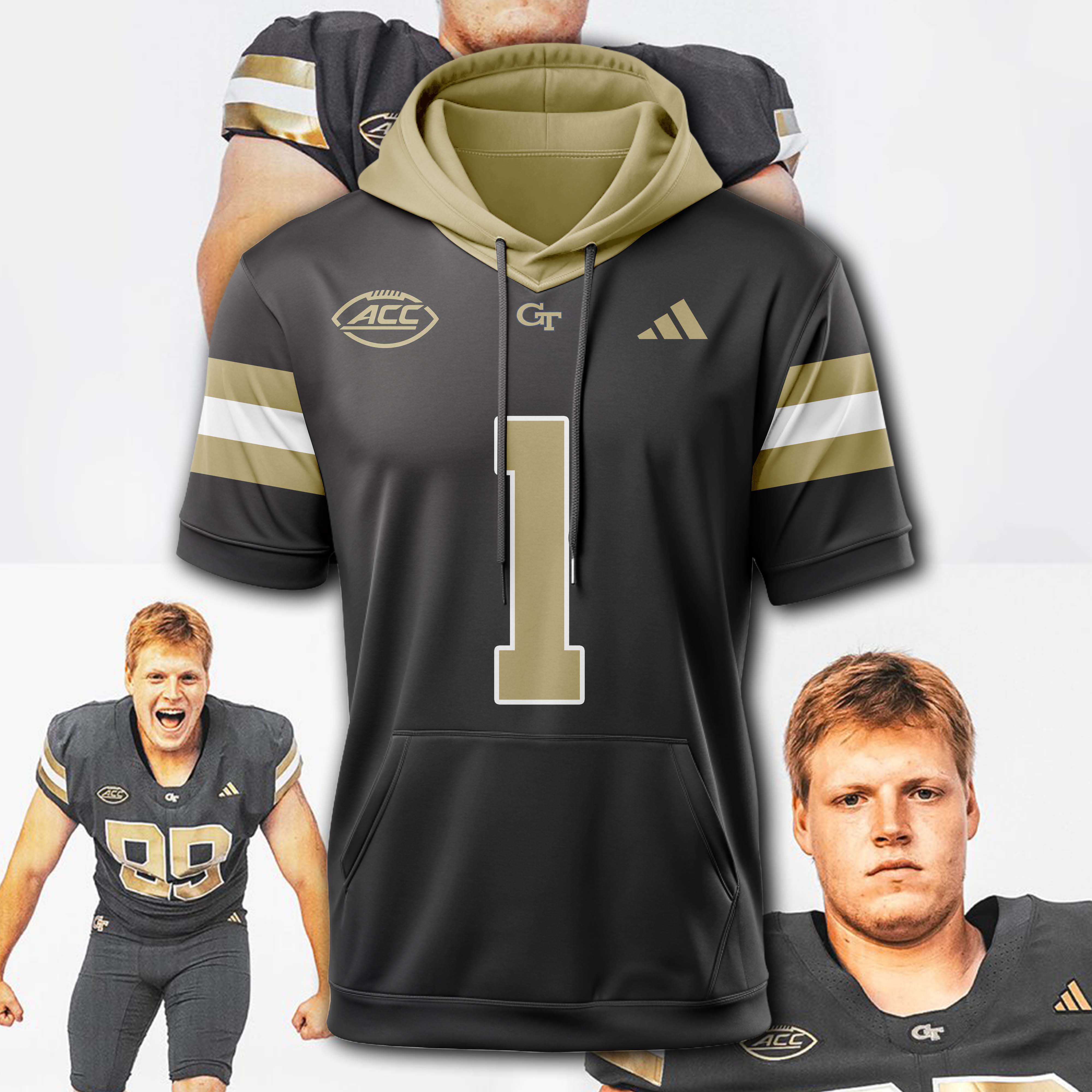 Georgia Tech Yellow Jackets Hoodie Short Sleeve 2025 PT74982