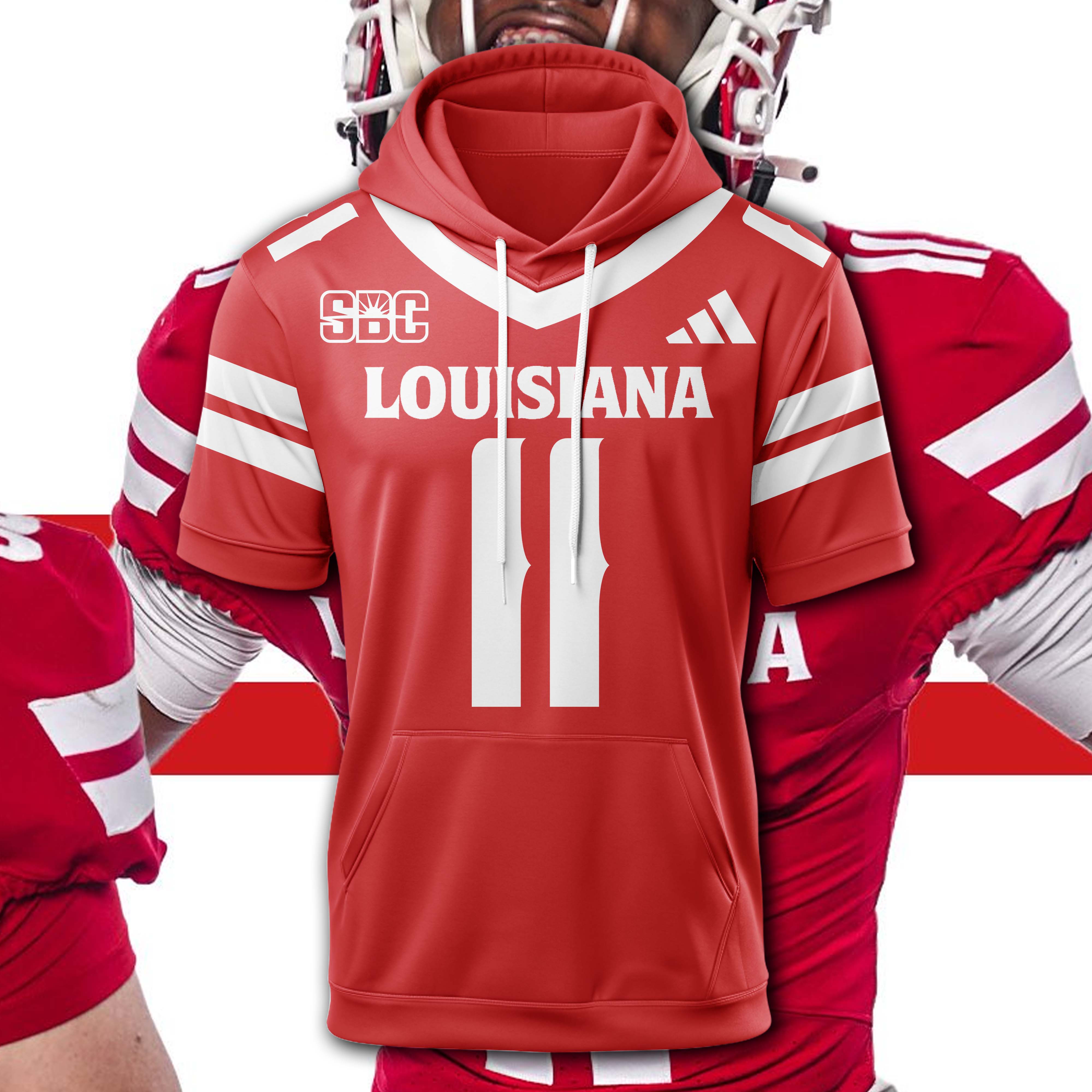 Louisiana Vermilion Hoodie Short Sleeve 2025 PT74959