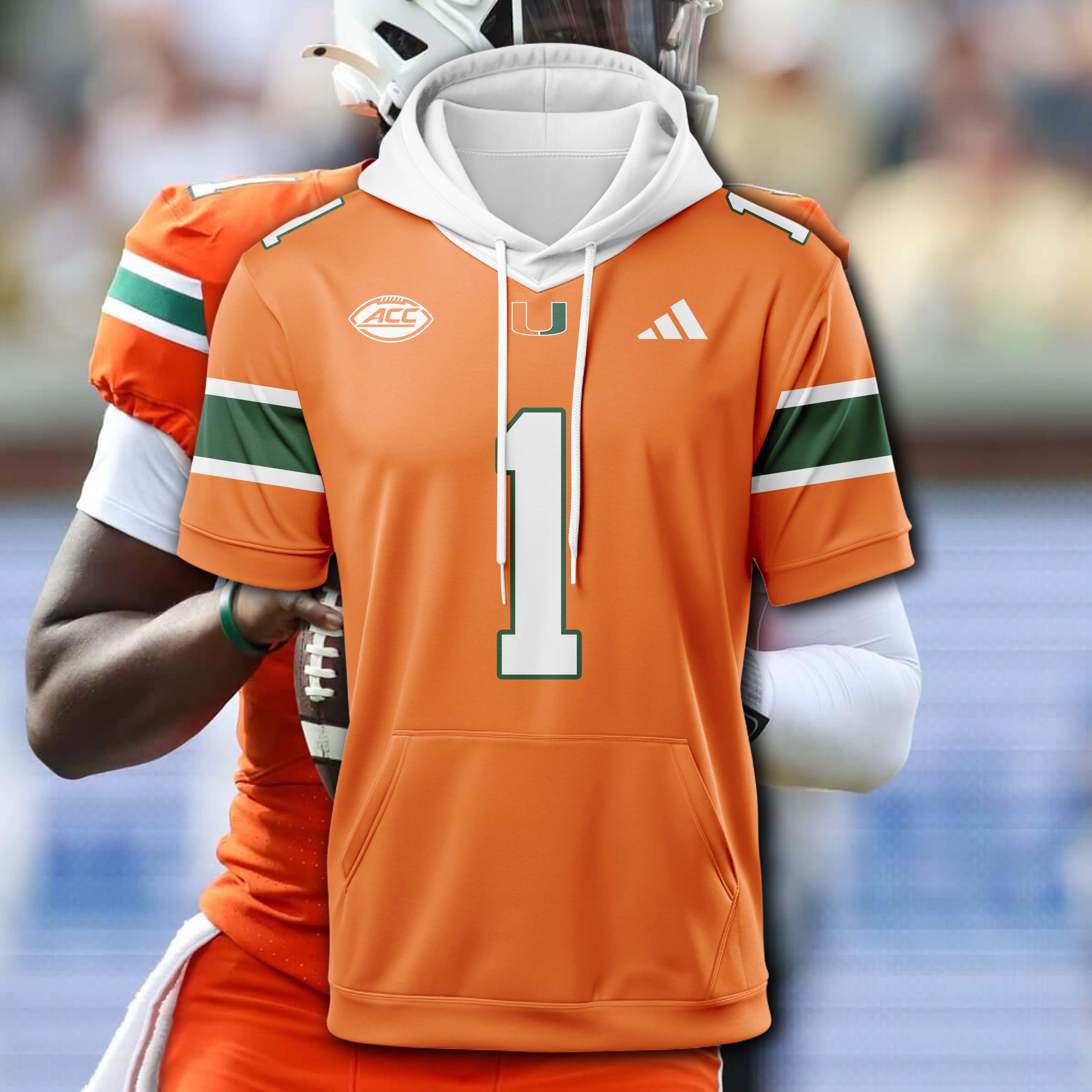 Miami Hurricanes Hoodie Short Sleeve 2025 PT74986