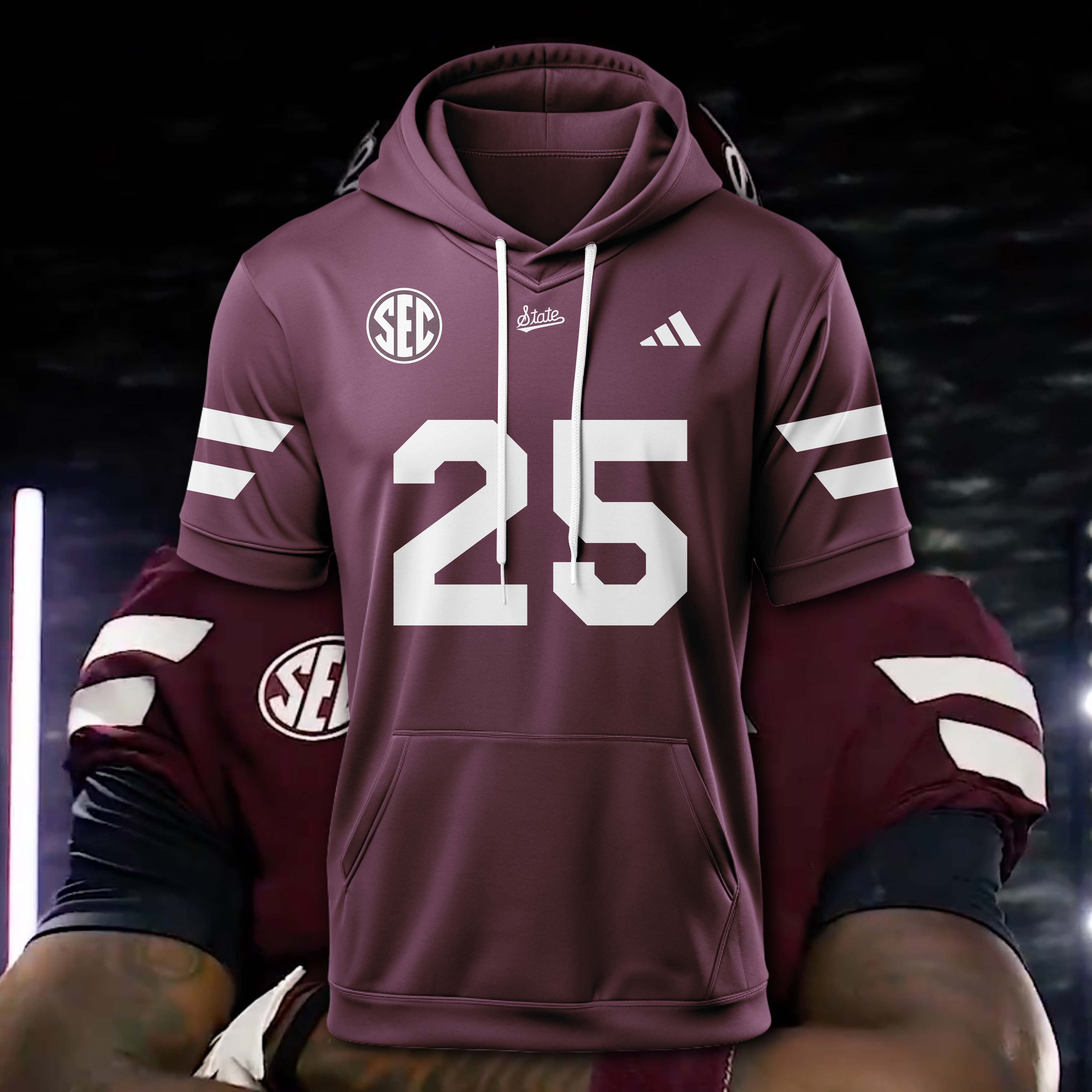 Mississippi State Bulldogs Hoodie Short Sleeve 2025 PT74960