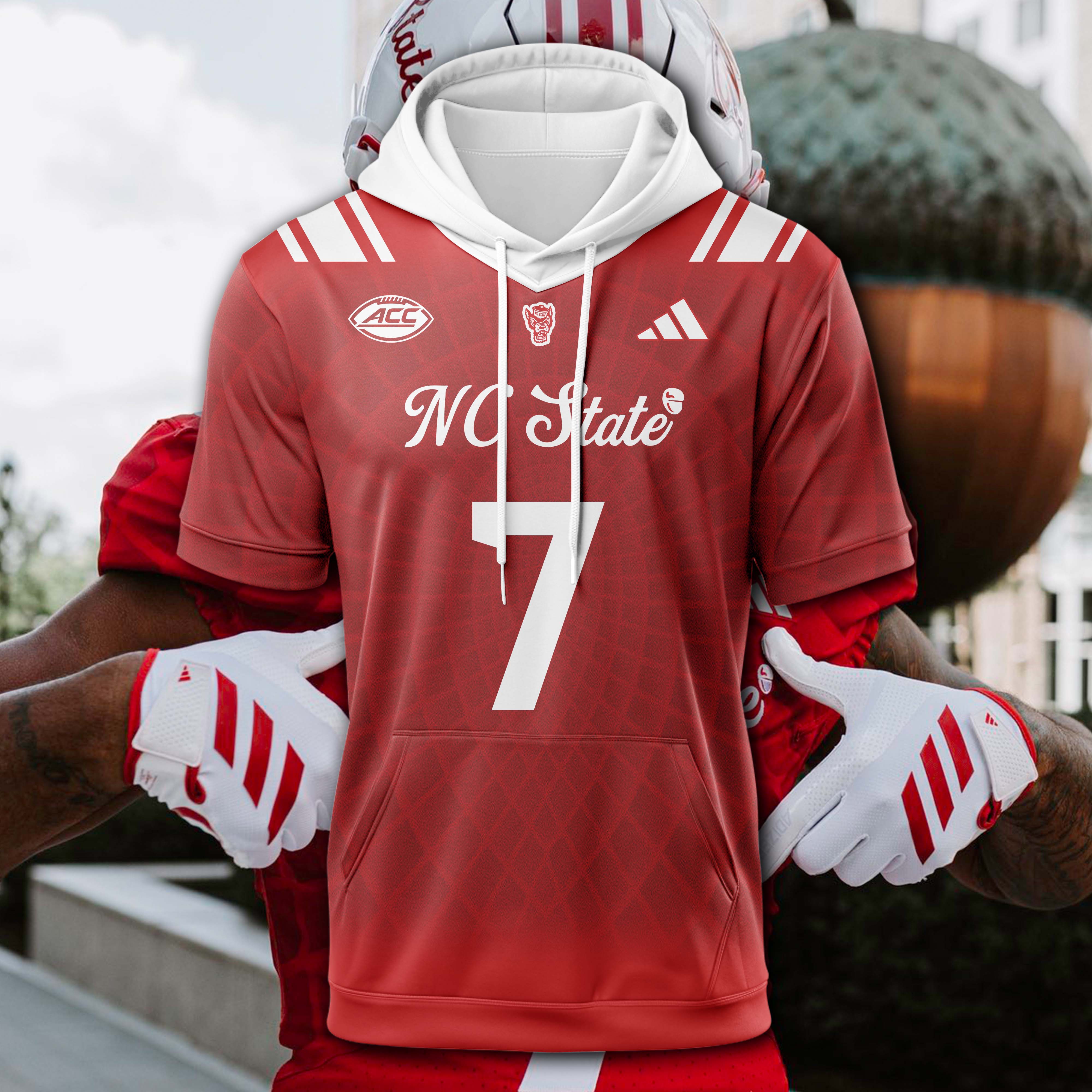 NC State Wolfpack Hoodie Short Sleeve 2025 PT74987