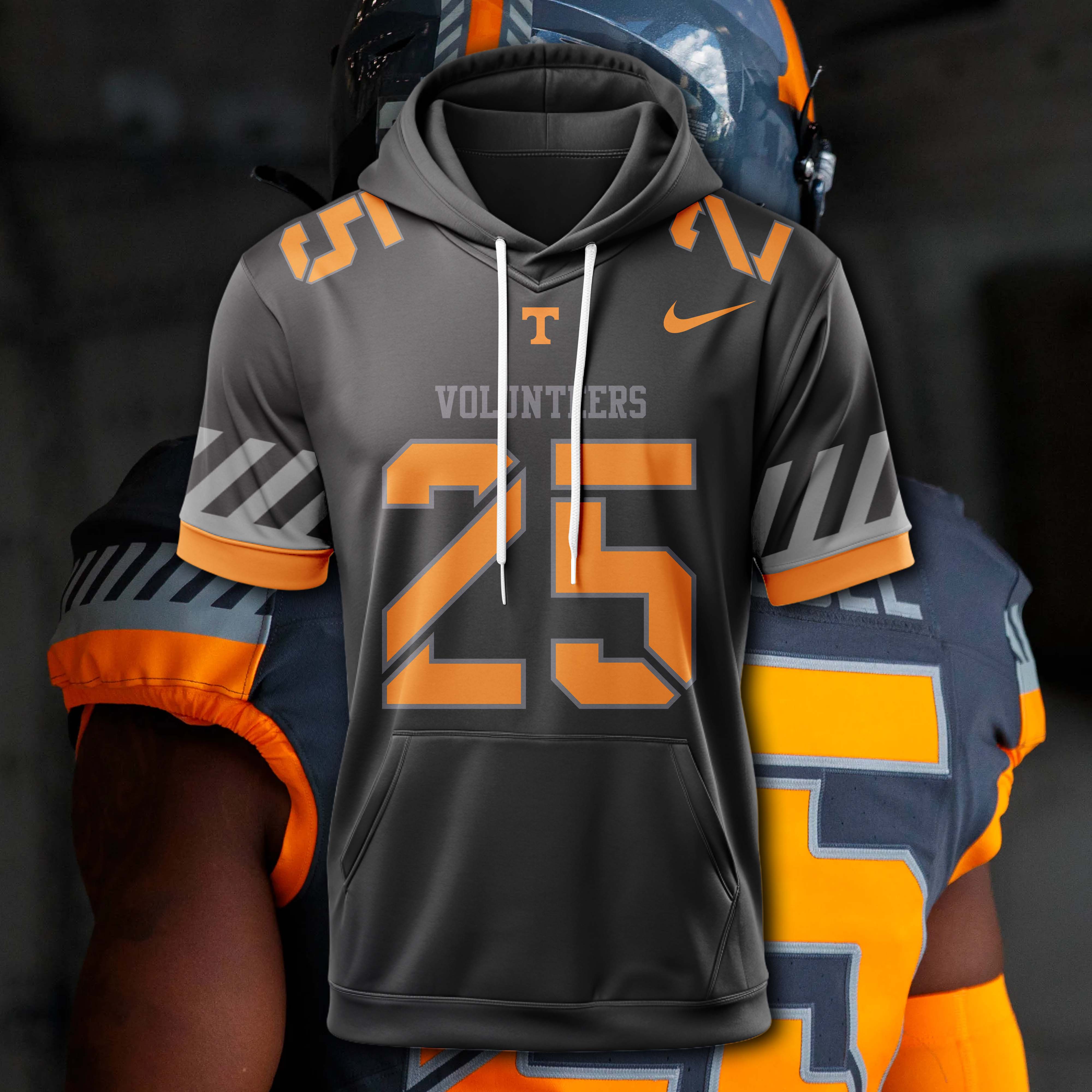 Tennessee Volunteers Gray Hoodie Short Sleeve 2025 PT74966