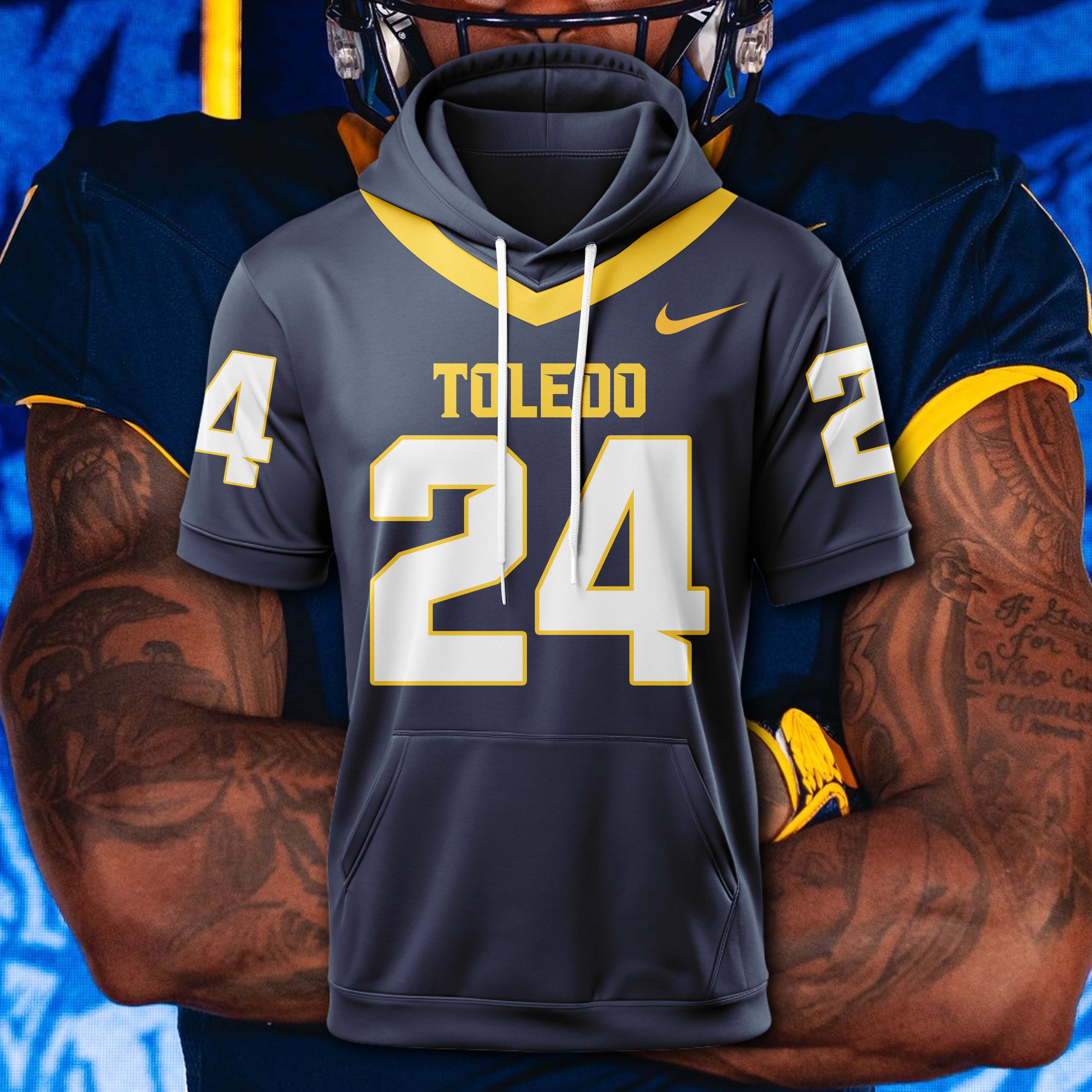 Toledo Rockets Midnight Blue Hoodie Short Sleeve 2025 PT74972