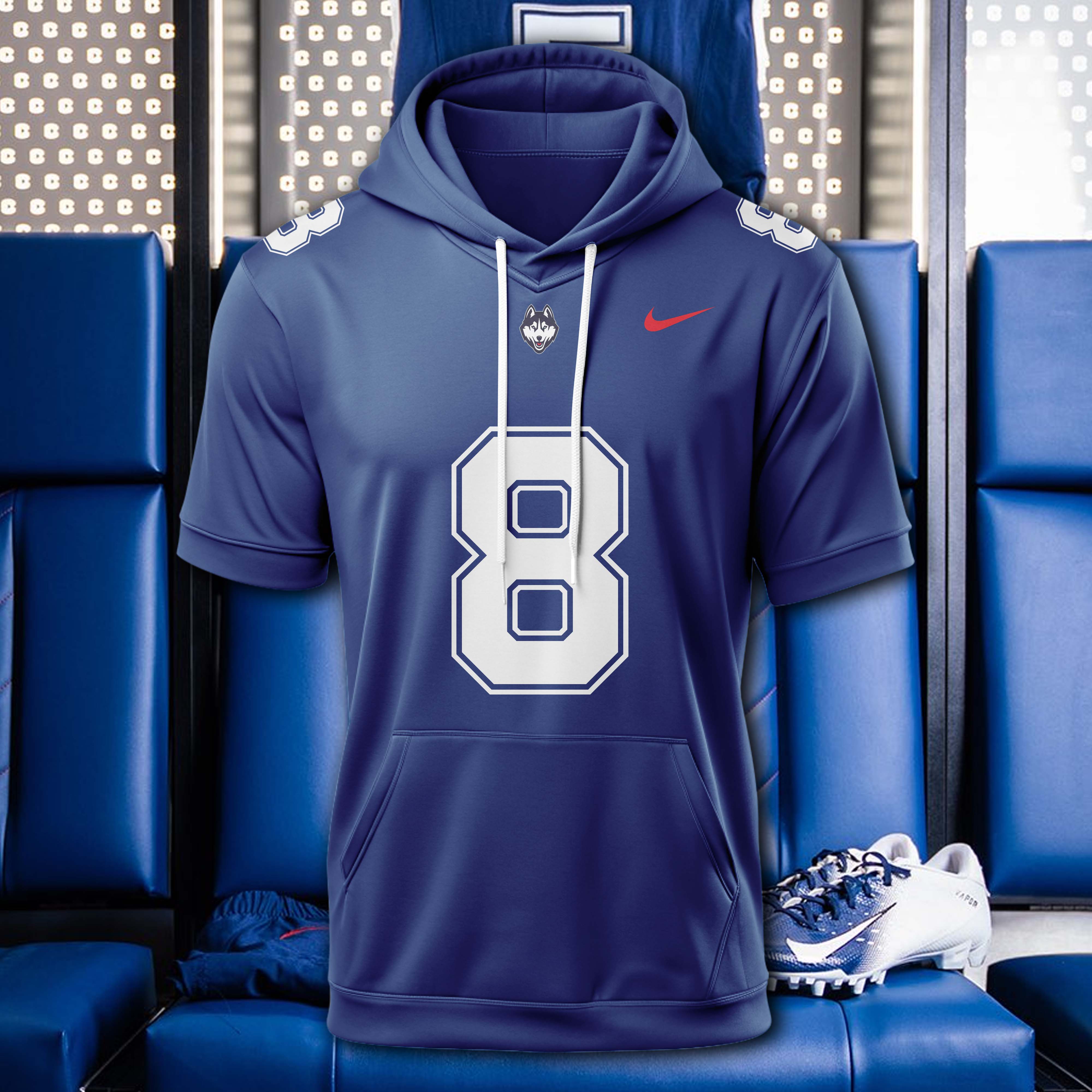 UConn Huskies Hoodie Short Sleeve 2025 PT74991