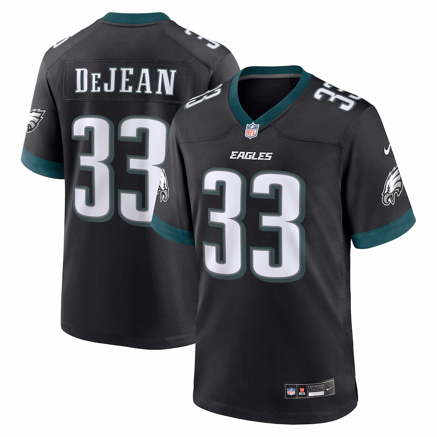 Cooper DeJean Philadelphia Eagles Nike Alternate Player Game Jersey - Black Jersey PT74998