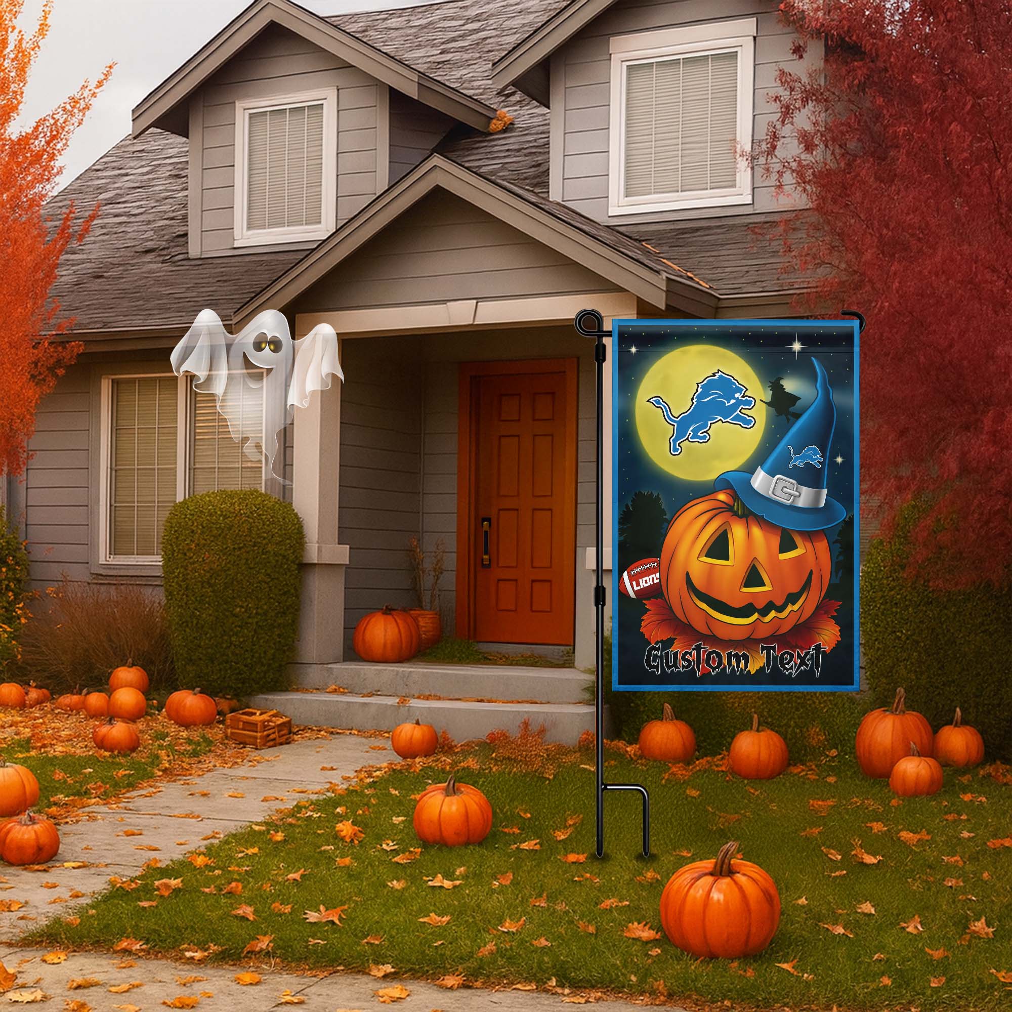 Detroit Lions Halloween Flag PT75031