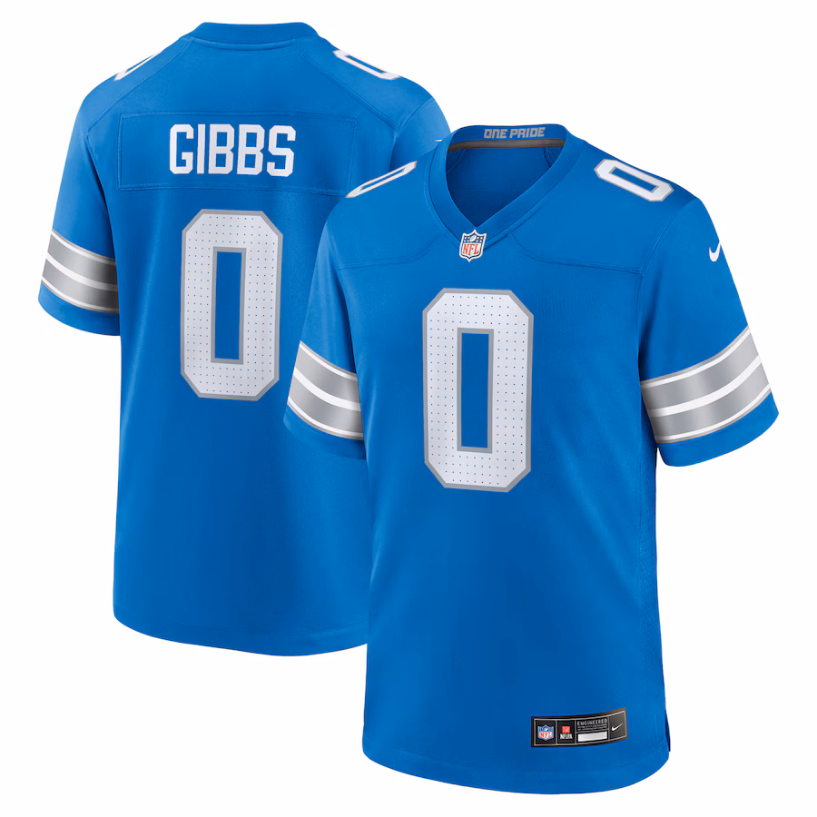 Jahmyr Gibbs Detroit Lions Nike Game Player Jersey - Blue Jersey PT75001